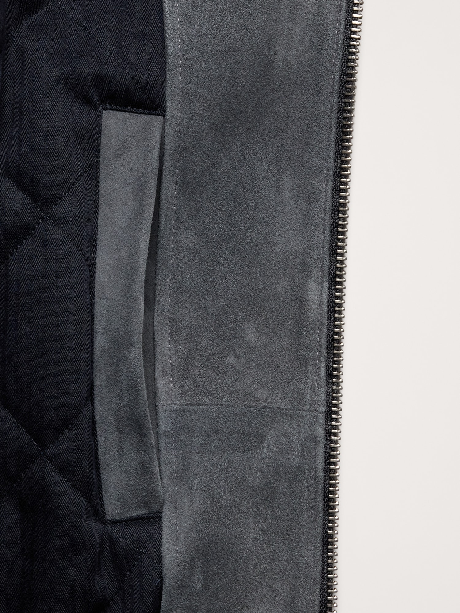 Image number 5 showing, Suede Bomber Jacket with Quilted Lining
