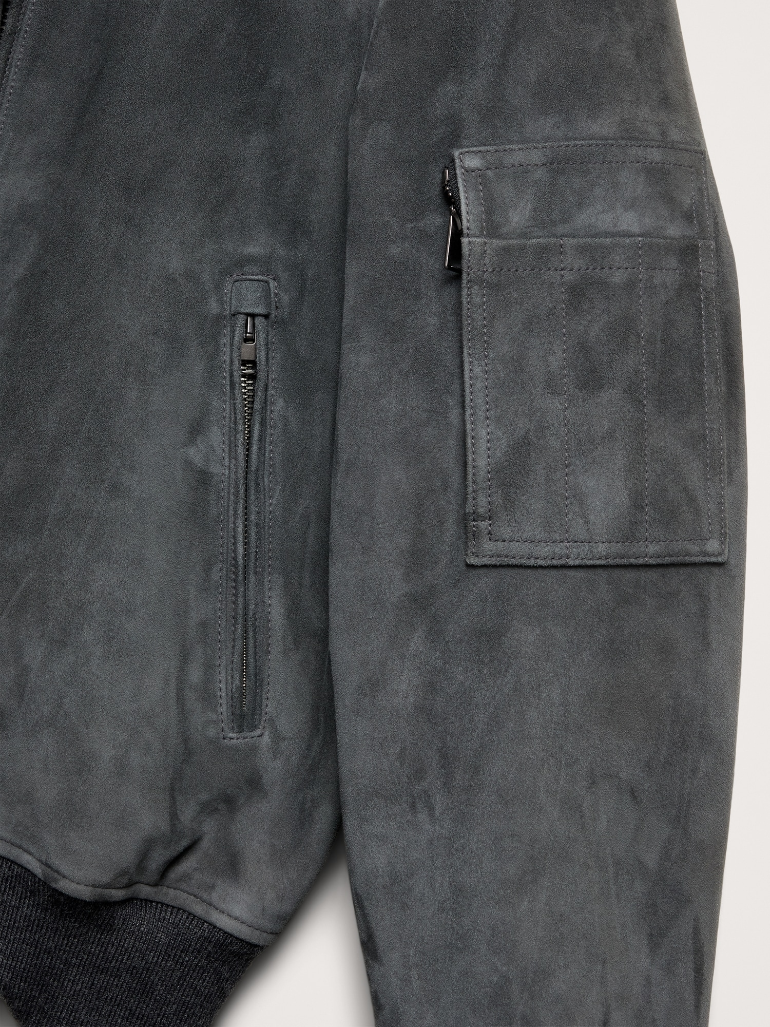 Image number 6 showing, Suede Bomber Jacket with Quilted Lining