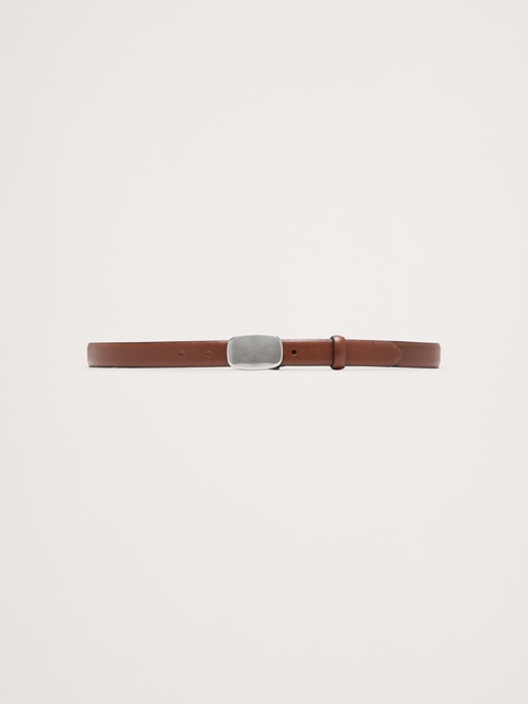 CEINTURE EN CUIR À BOUCLE PLAQUÉE