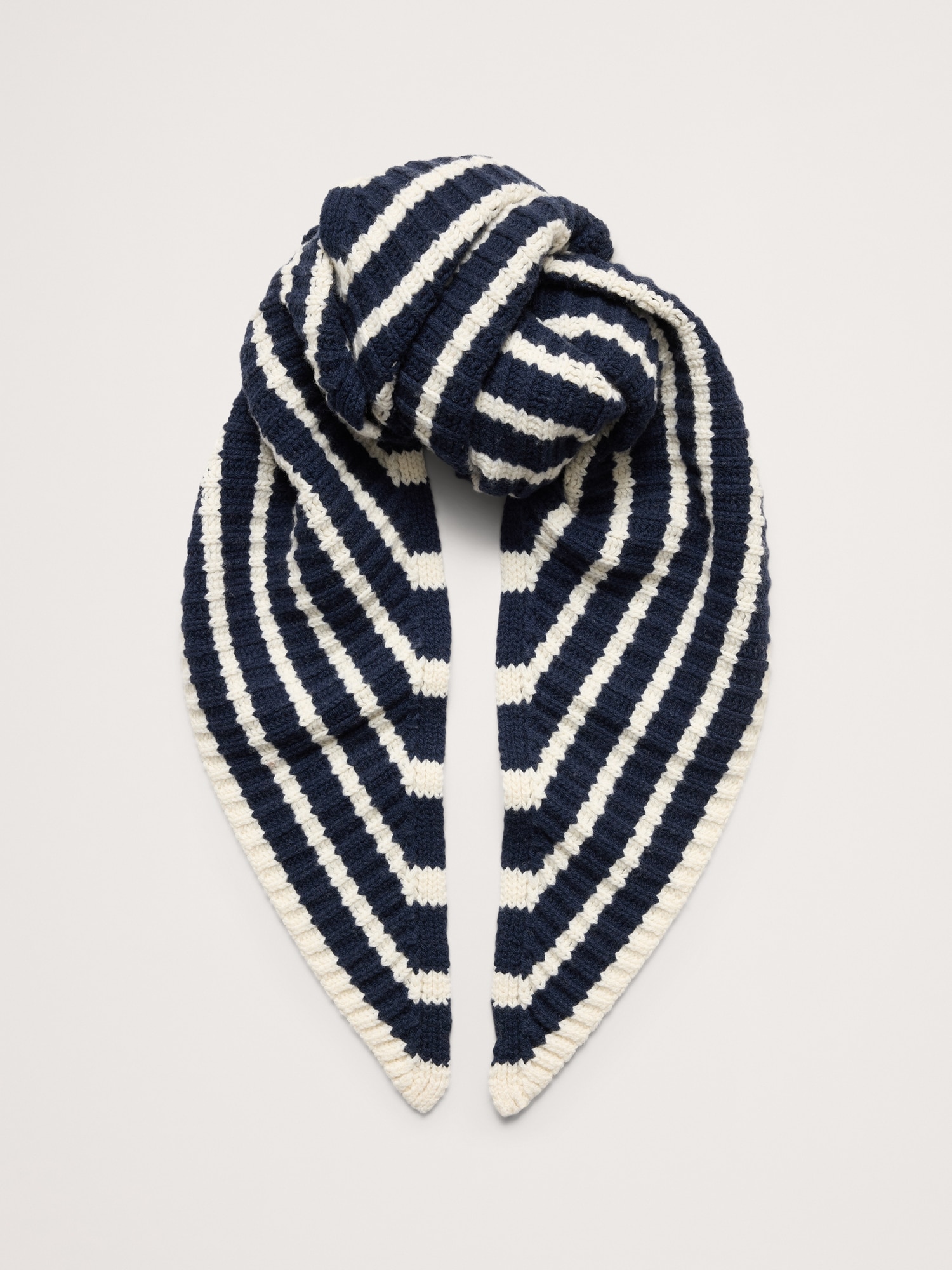 ÉCHARPE TRIANGULAIRE EN MÉLANGE DE COTON ET LAINE MÉRINOS