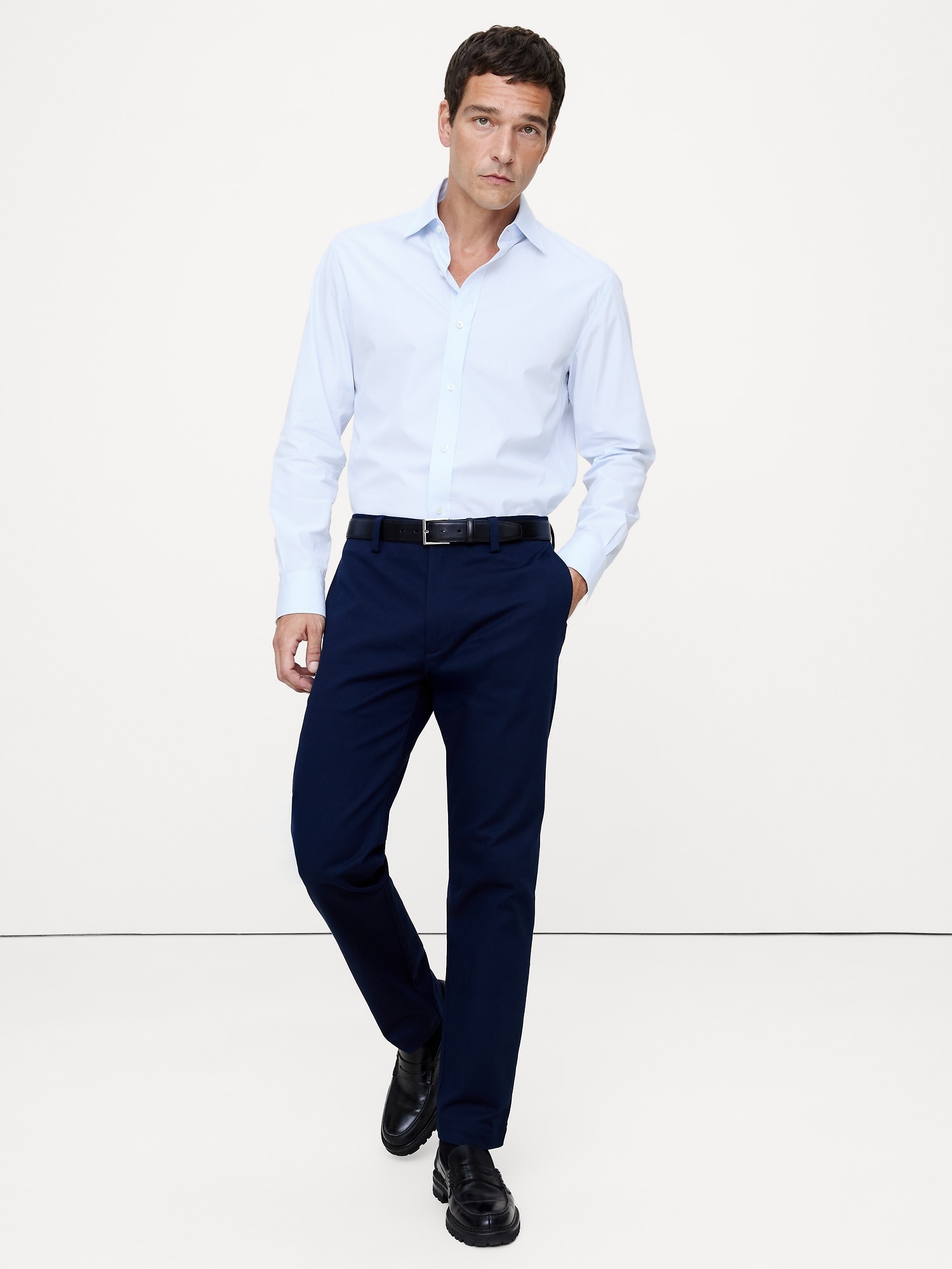 Image number 1 showing, Standard-Fit Premium Cotton Poplin Dress Shirt