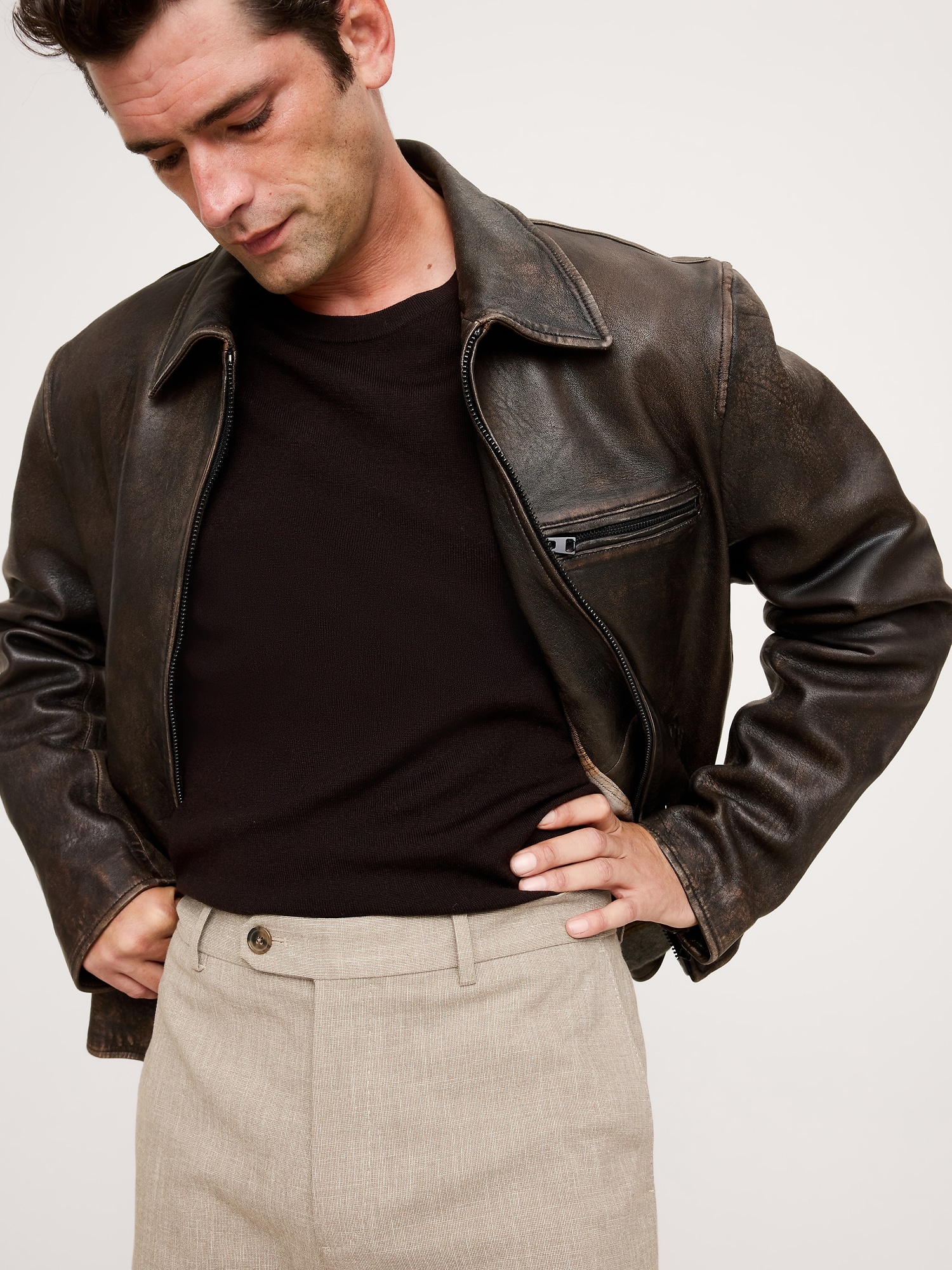 L'image numéro 6 présente Pantalon habillé infroissable à coupe étroite