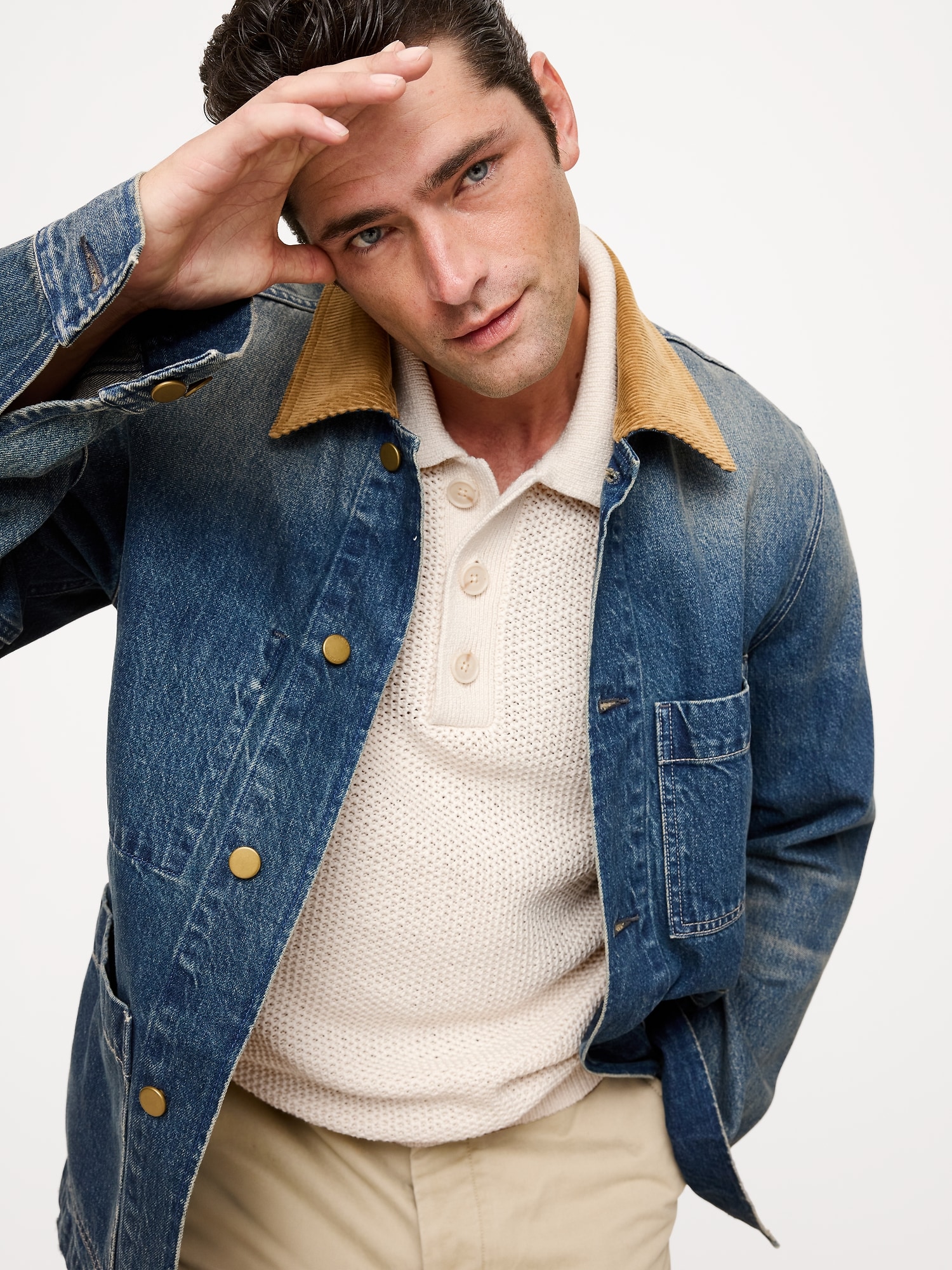 Image number 3 showing, Cotton Honeycomb Sweater Polo