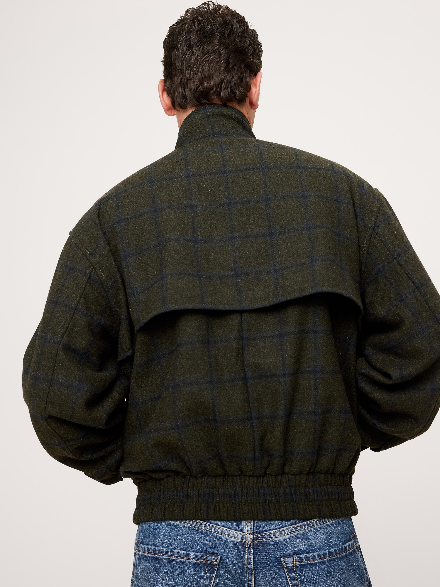 L'image numéro 3 présente Veste Harrington en flanelle à carreaux