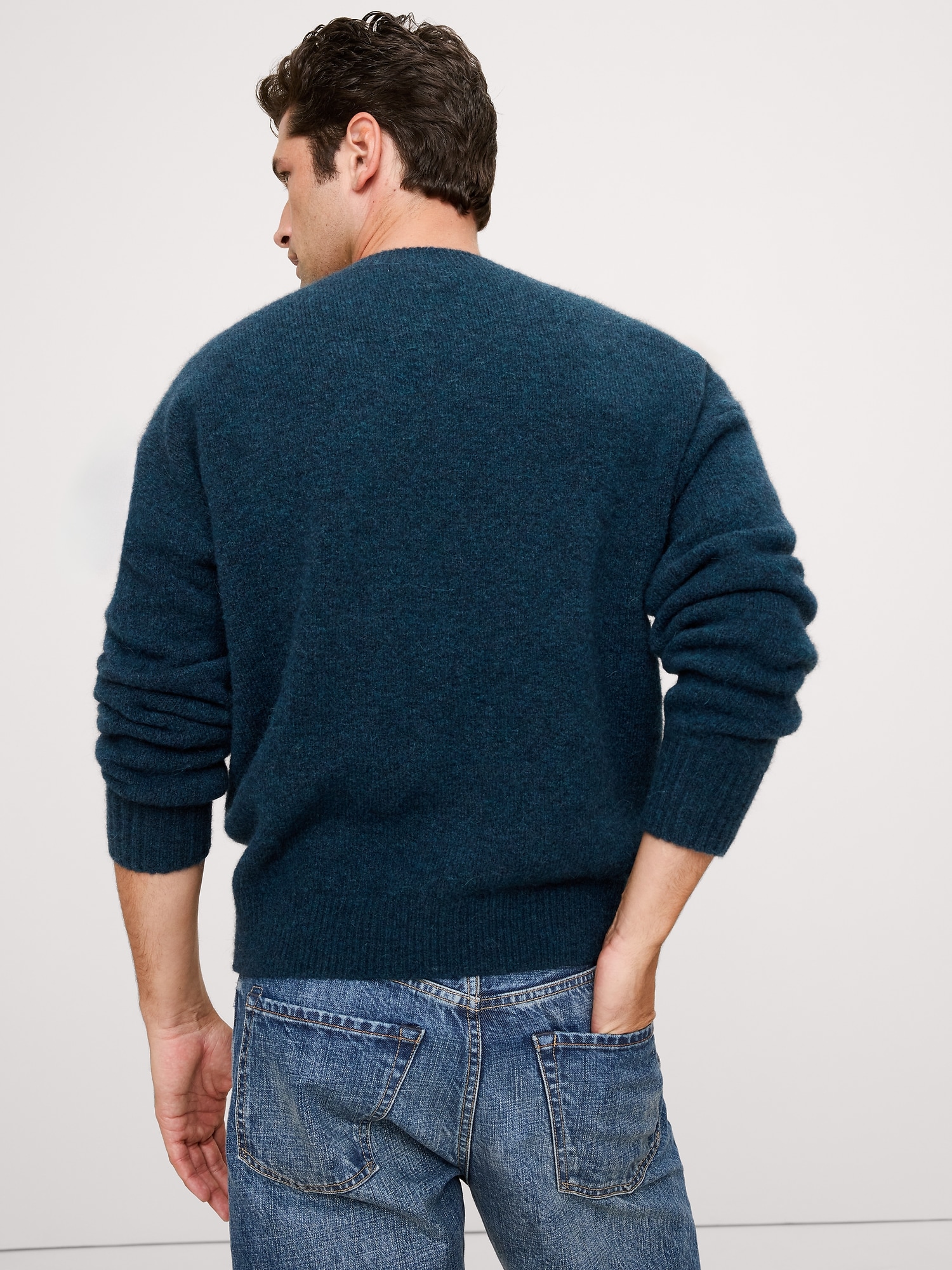 Image number 3 showing, Fuzzy Crew-Neck Sweater