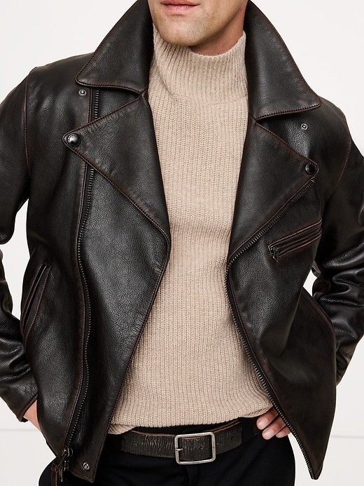 Leather Moto Jacket | Banana Republic