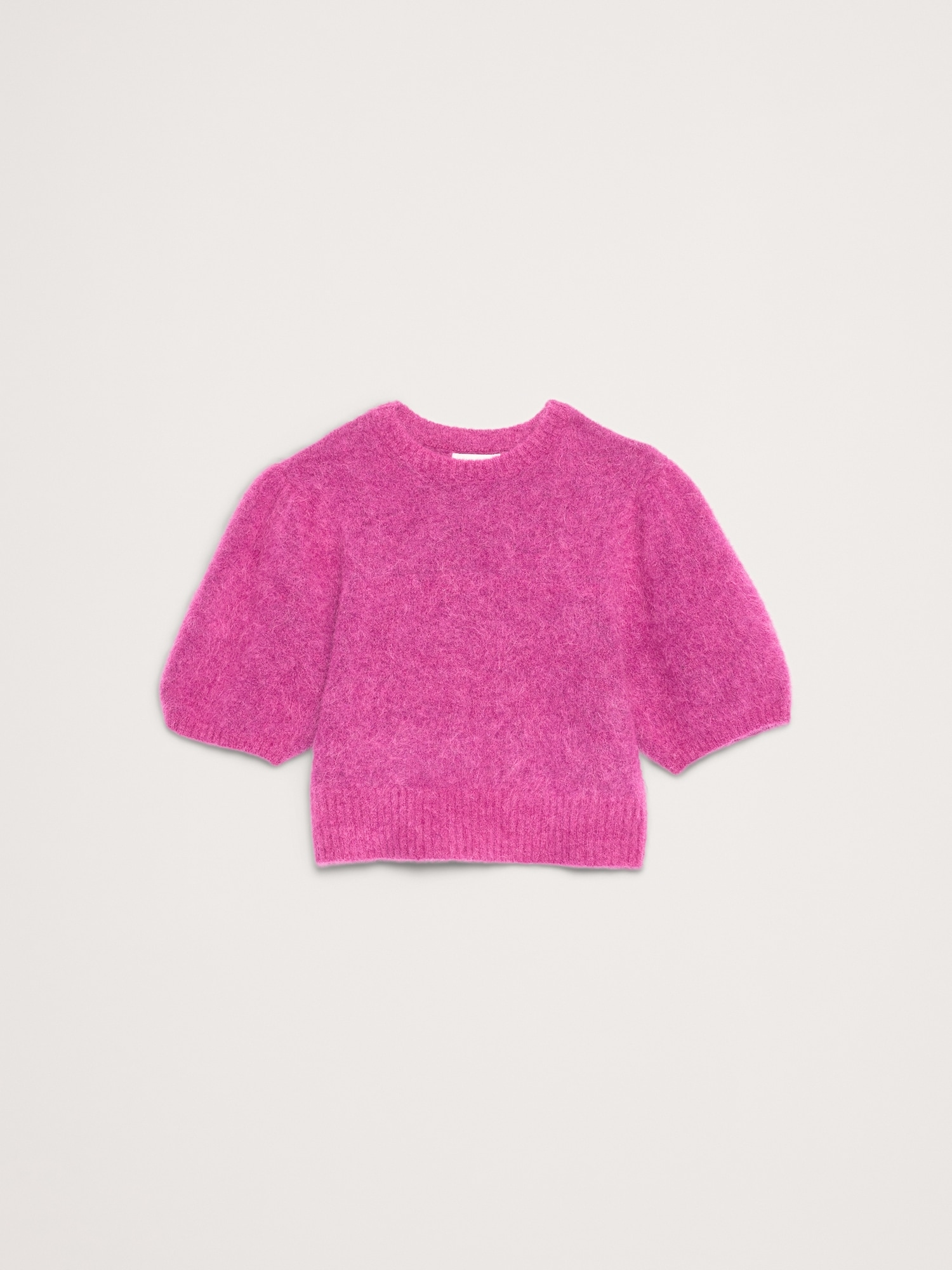 Image number 4 showing, Fuzzy Alpaca-Blend Puff-Sleeve Sweater