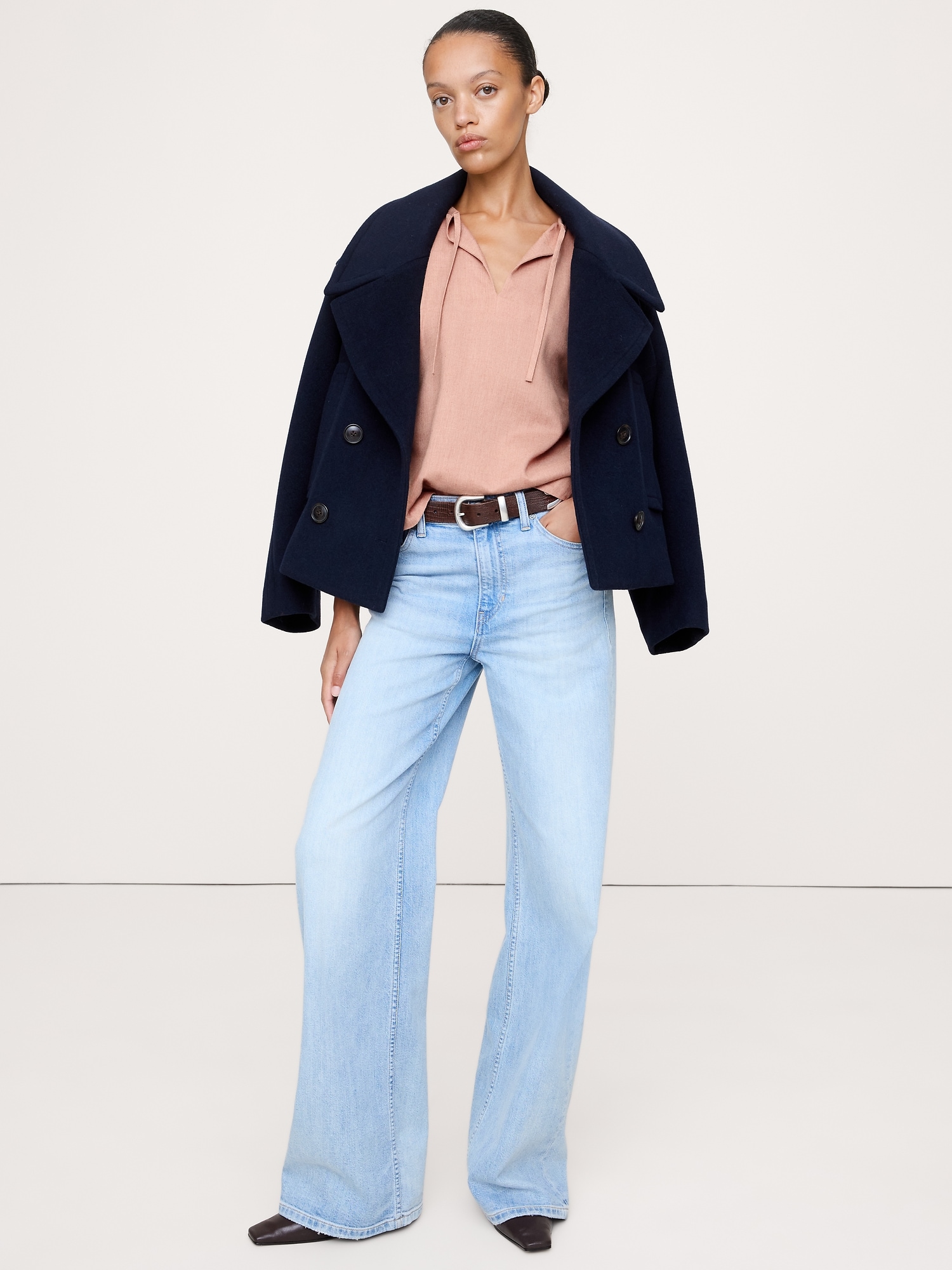 Image number 6 showing, Flannel Peasant Blouse