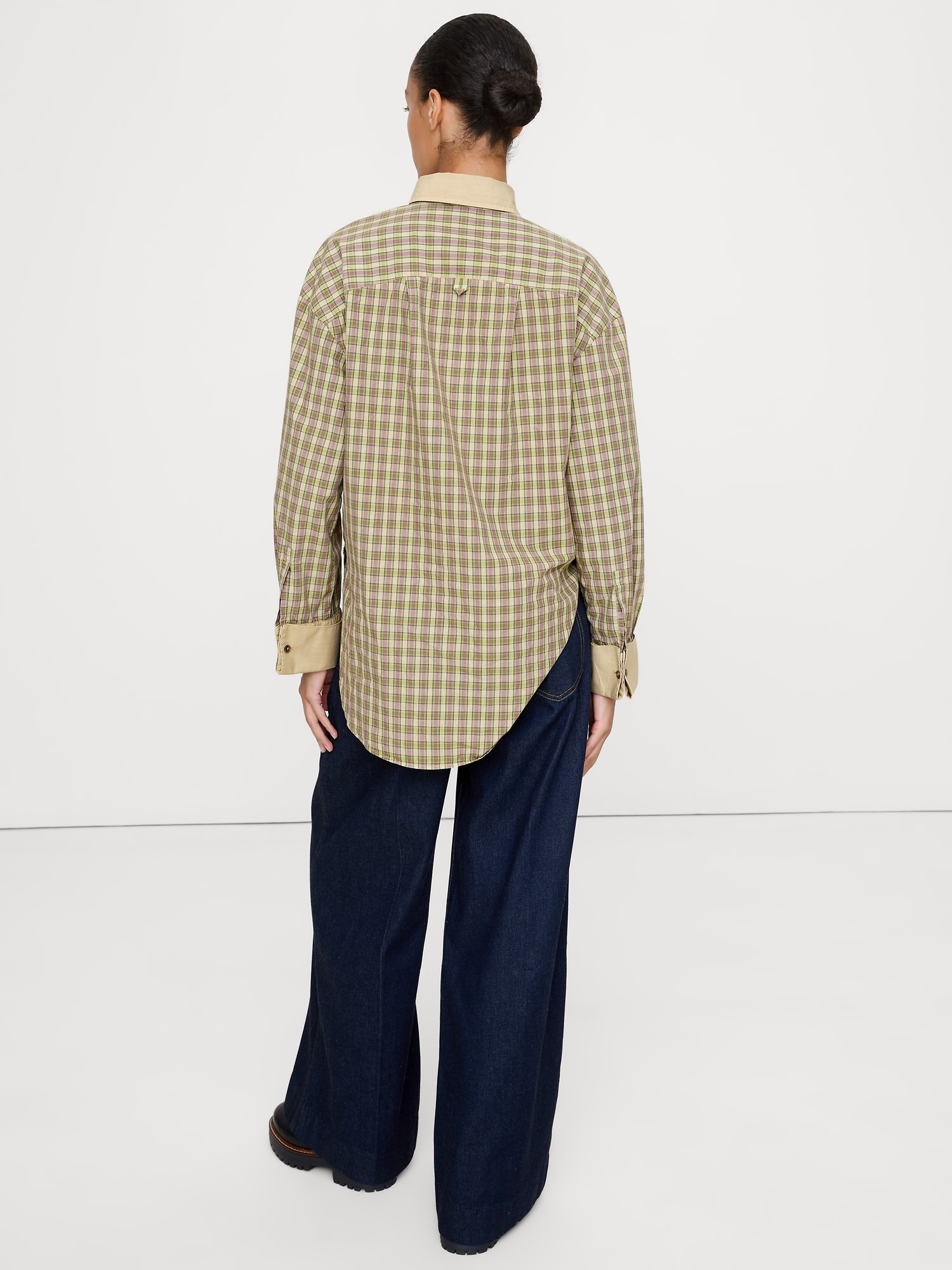 Image number 2 showing, Oversized Cotton Poplin Banker Shirt