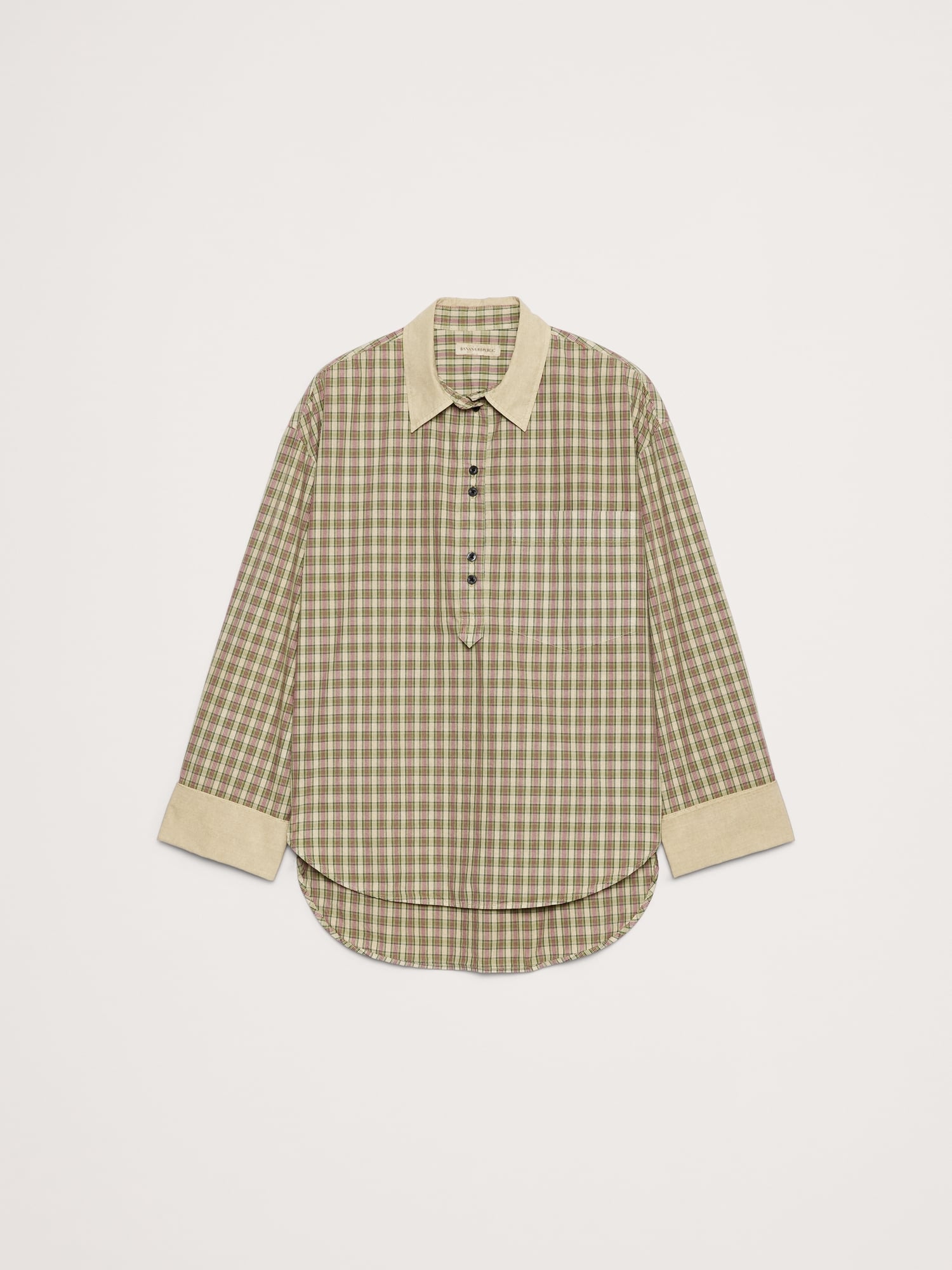 Image number 4 showing, Oversized Cotton Poplin Banker Shirt