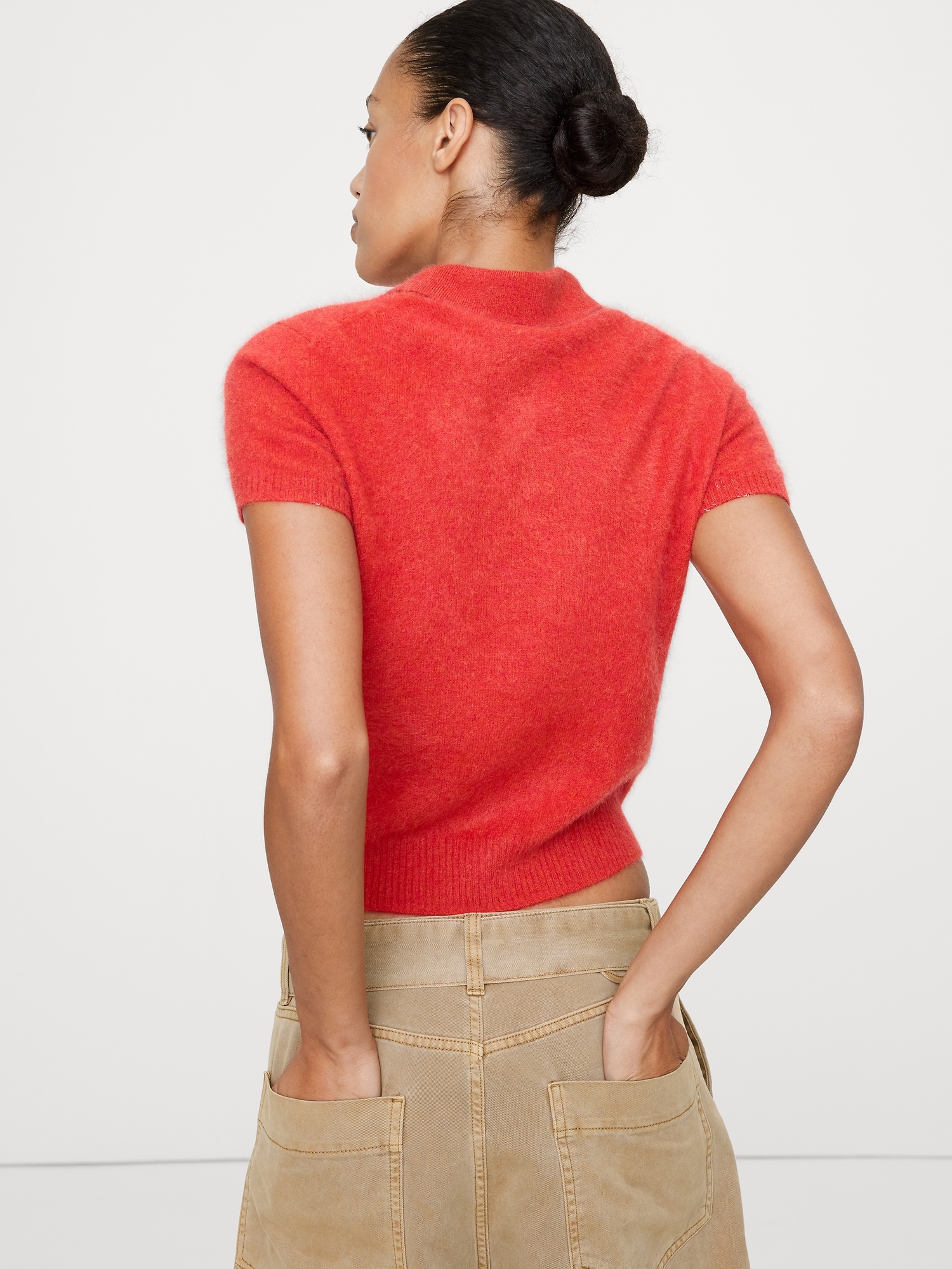 Image number 3 showing, Lightweight Brushed Cashmere Sweater Polo