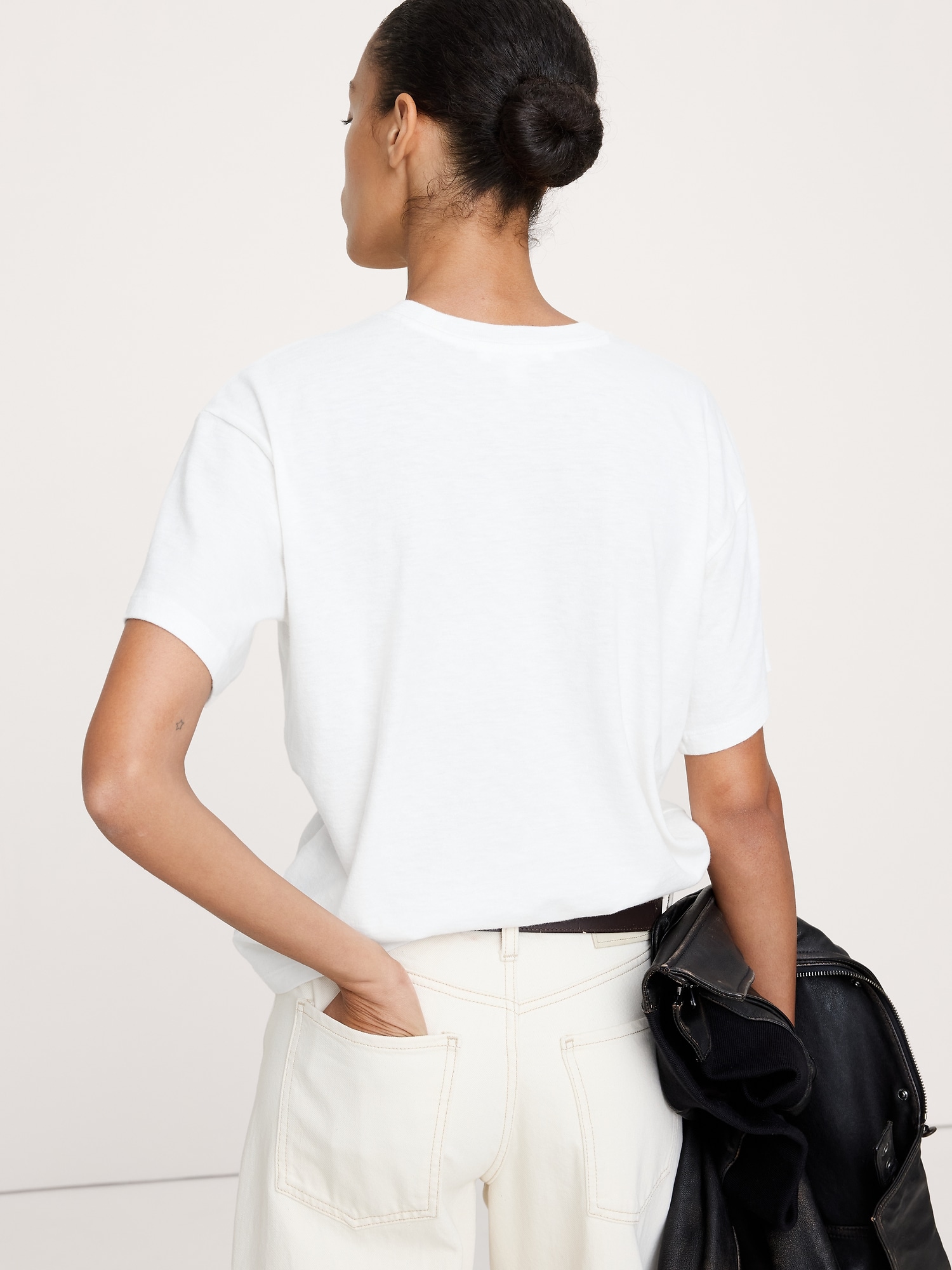 Image number 2 showing, Cotton Slub Boyfriend T-Shirt