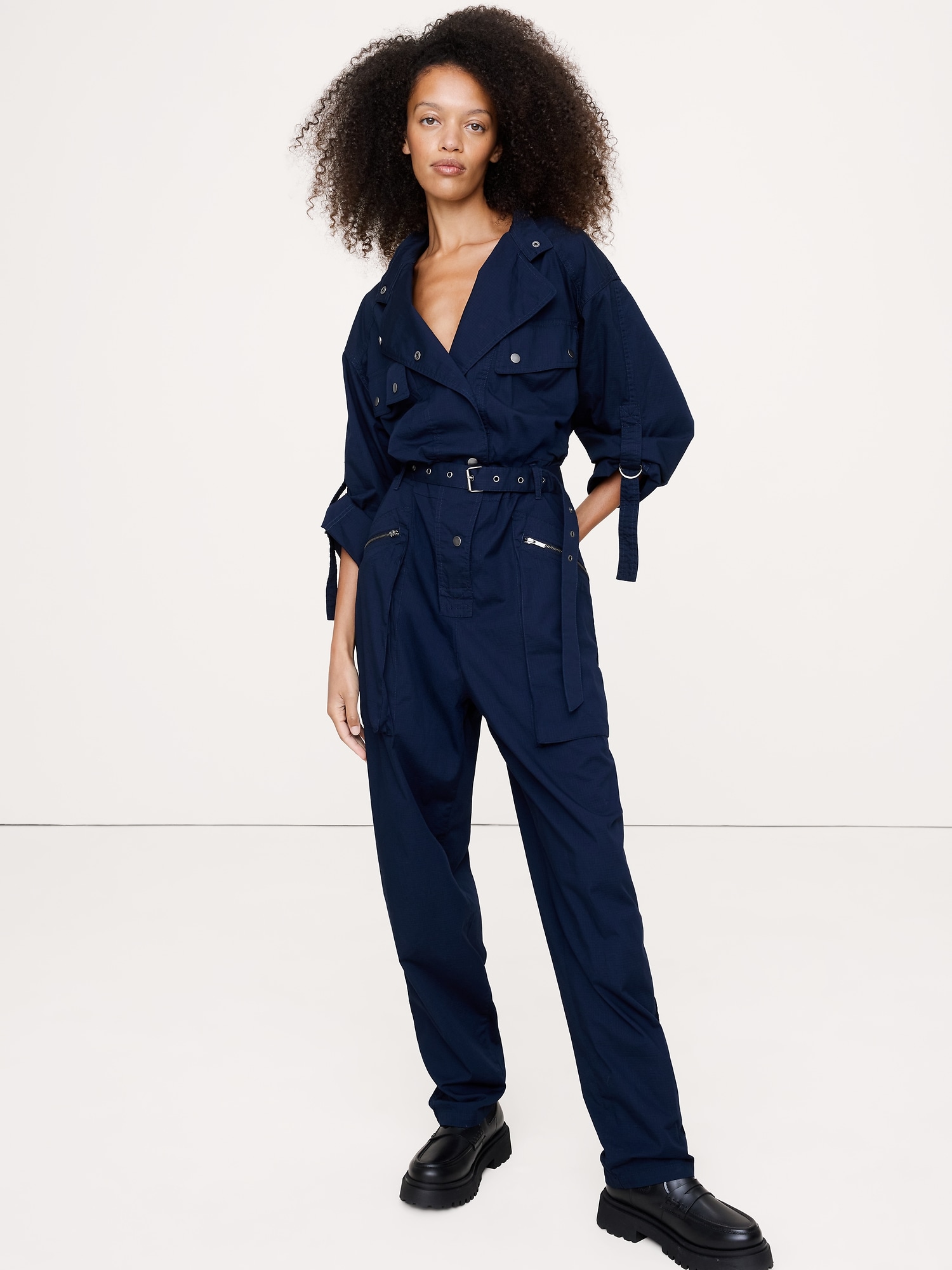 Utility Flight Jumpsuit - Navy Blue