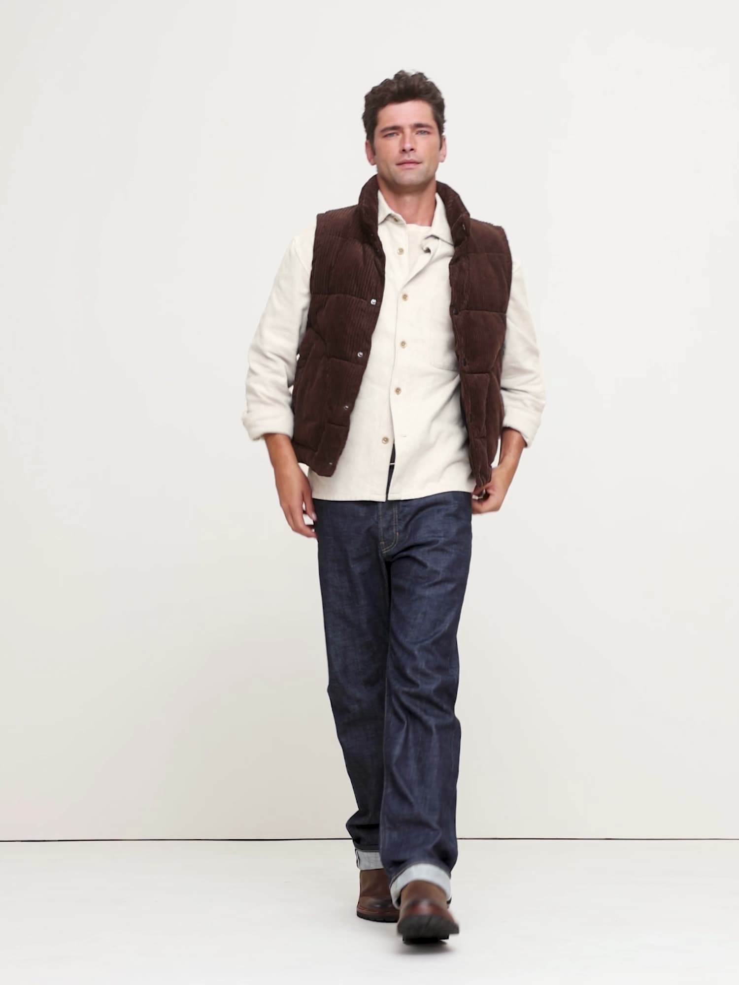Corduroy Puffer Vest | Banana Republic