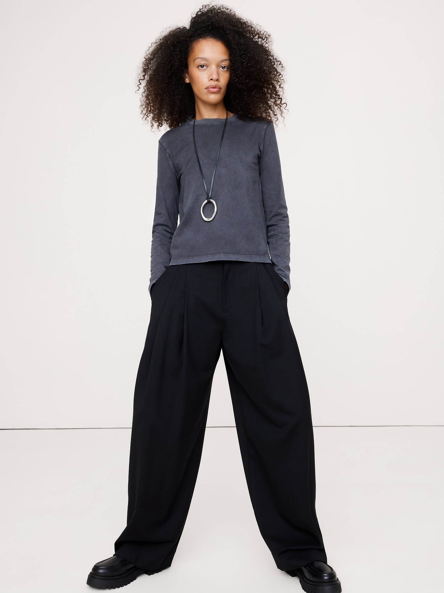 Image number 1 showing, Vintage Cotton Long-Sleeve T-Shirt