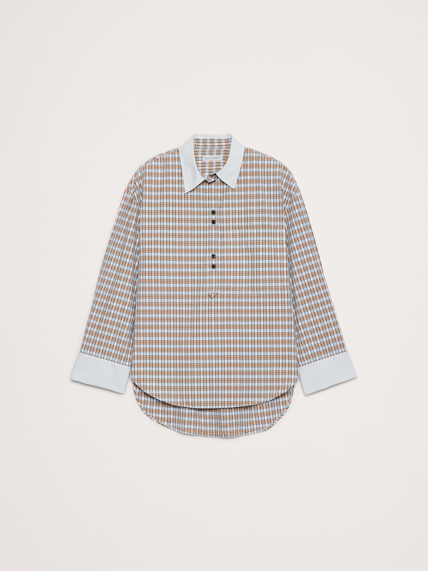 Image number 4 showing, Oversized Cotton Poplin Banker Shirt