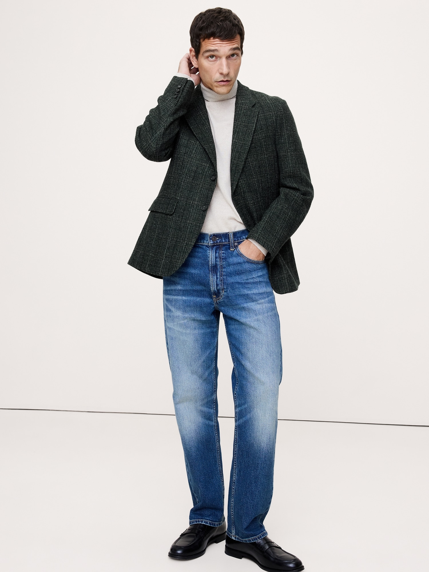 L'image numéro 6 présente Veste de complet en tweed de laine italien