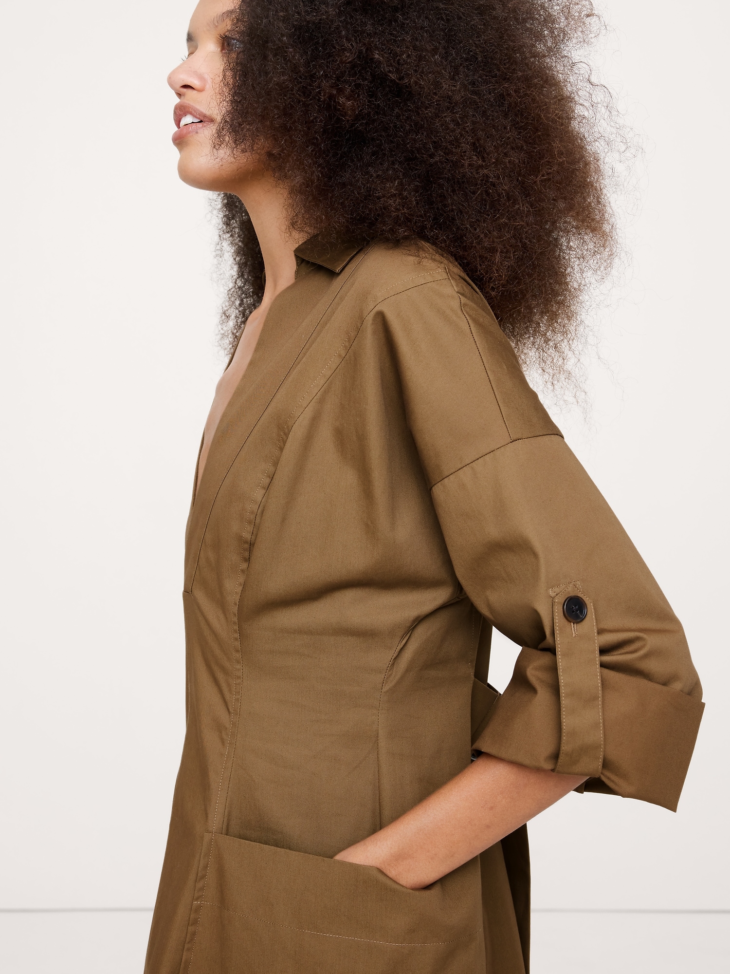 Image number 6 showing, Cotton Twill Maxi Dress