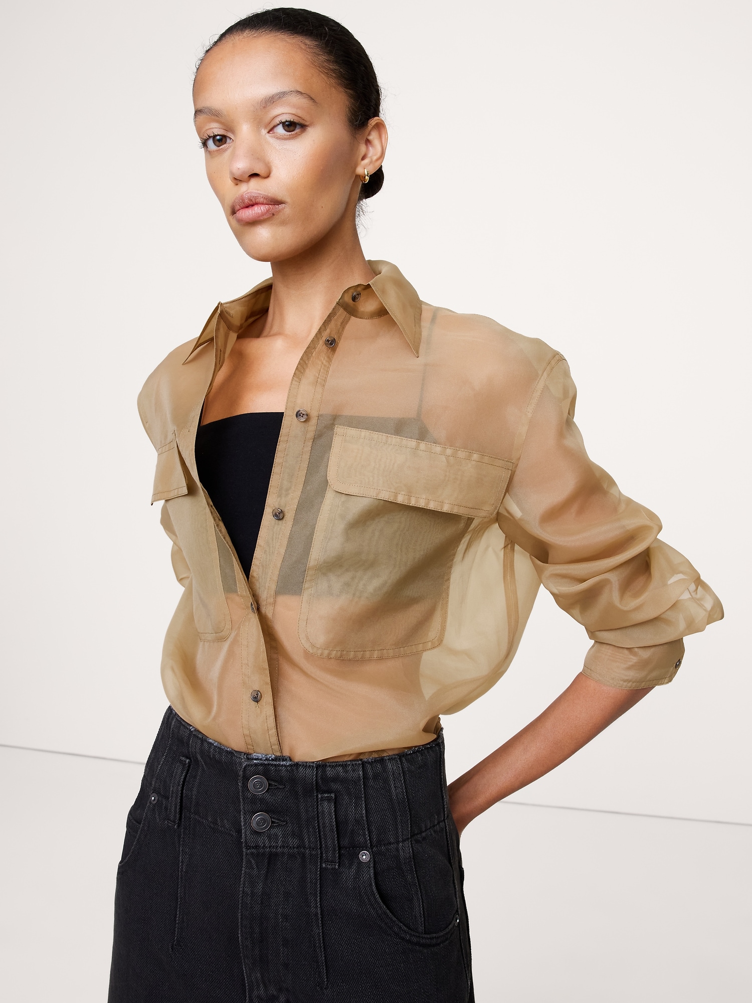 Image number 7 showing, Organza Utility Shirt