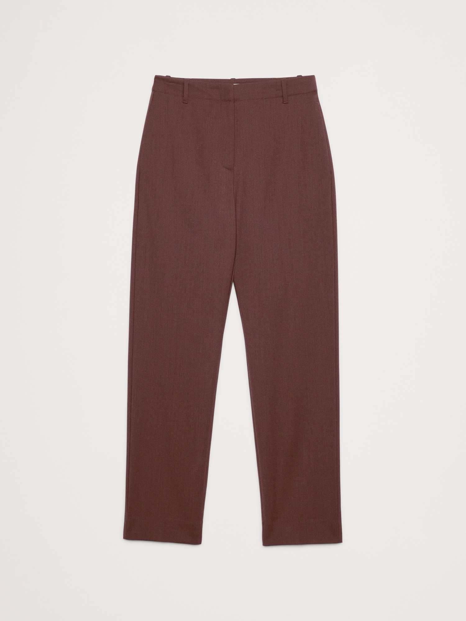 L'image numéro 5 présente Pantalon étroit à taille haute longueur cheville en laine italienne