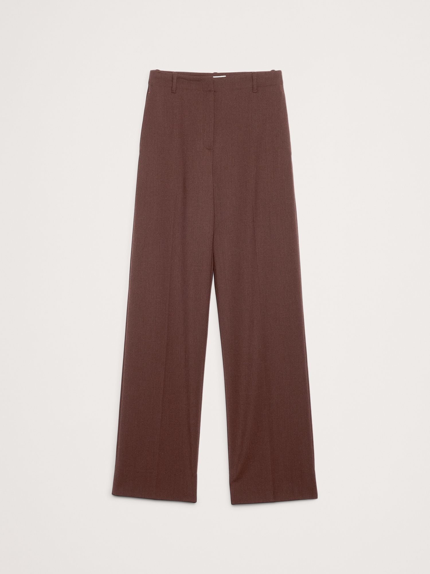 L'image numéro 5 présente Pantalon droit moderne à taille haute en laine italienne