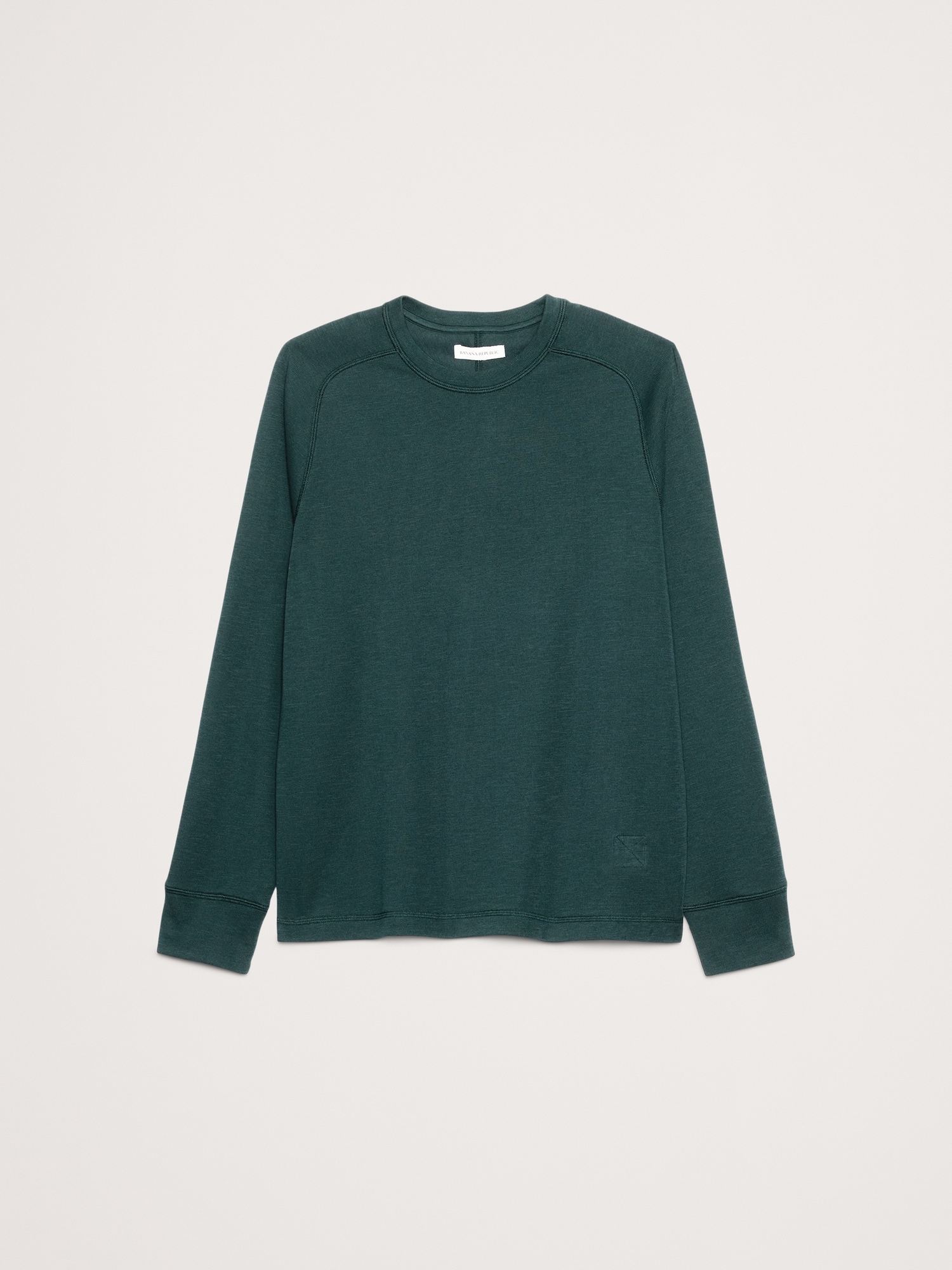 L'image numéro 7 présente T-shirt ras du cou en tricot double de fil flammé