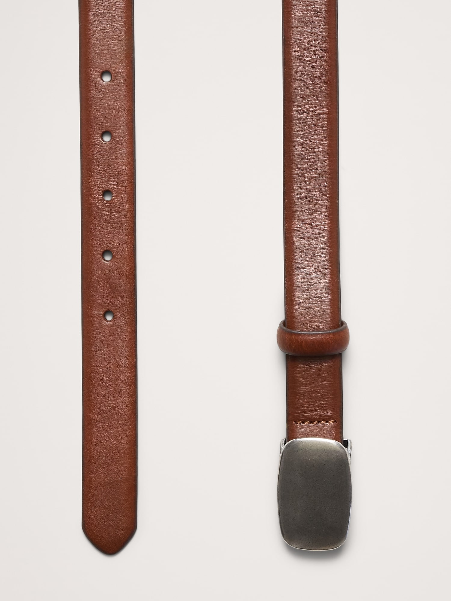 Image number 2 showing, Leather Plaque-Buckle Belt