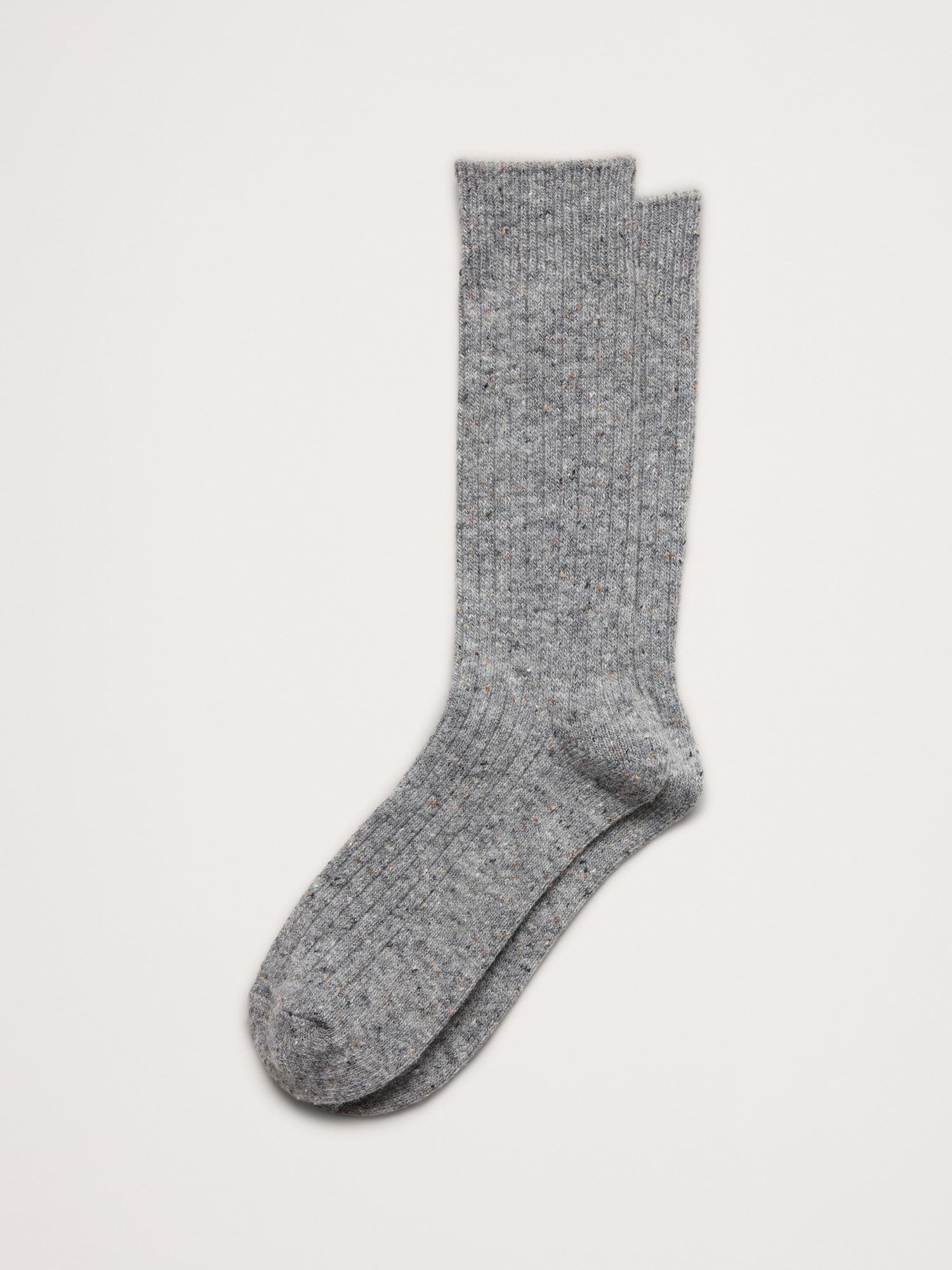Image number 1 showing, Donegal Ribbed Sock with Wool
