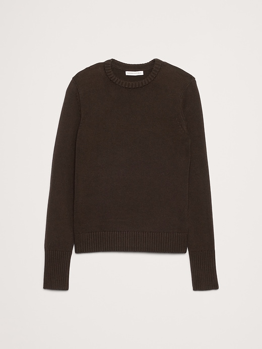 Larkspur Cotton-Silk Crew-Neck Sweater | Banana Republic