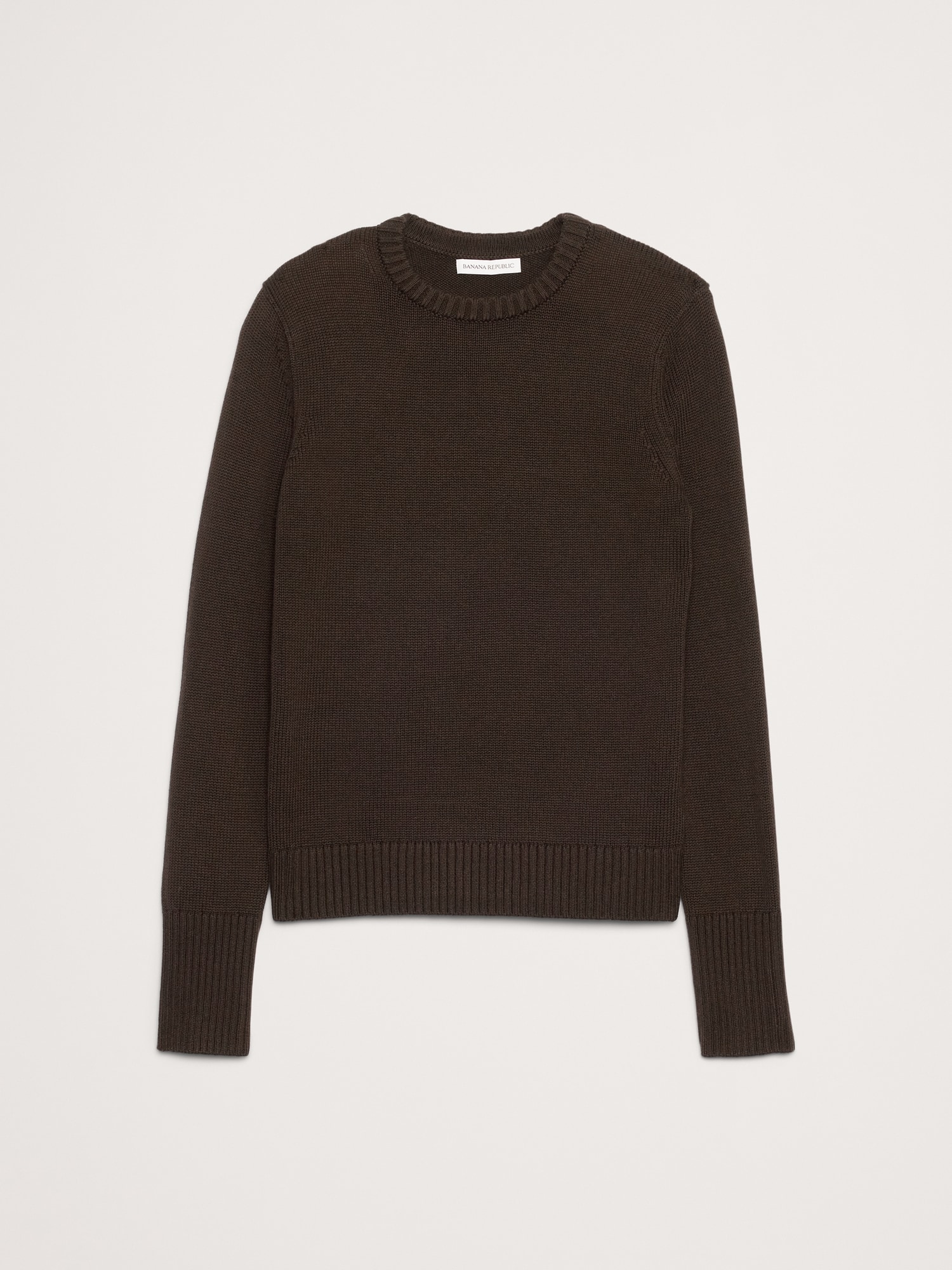 Image number 4 showing, Cotton-Silk Crew-Neck Sweater