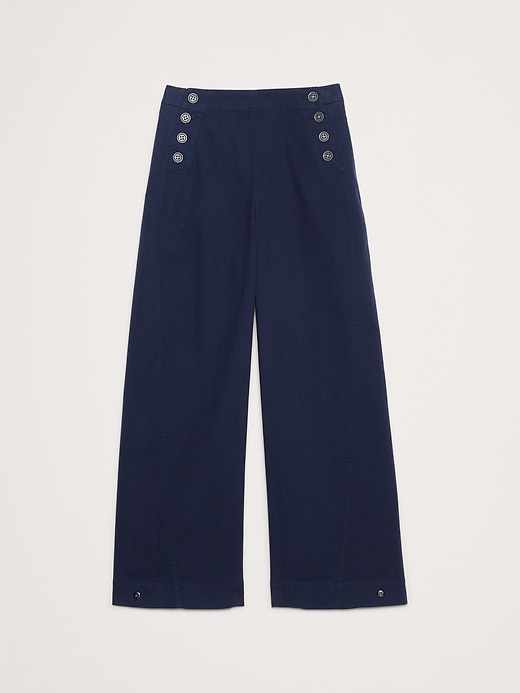 High-Rise Stretch-Canvas Sailor Pant | Banana Republic