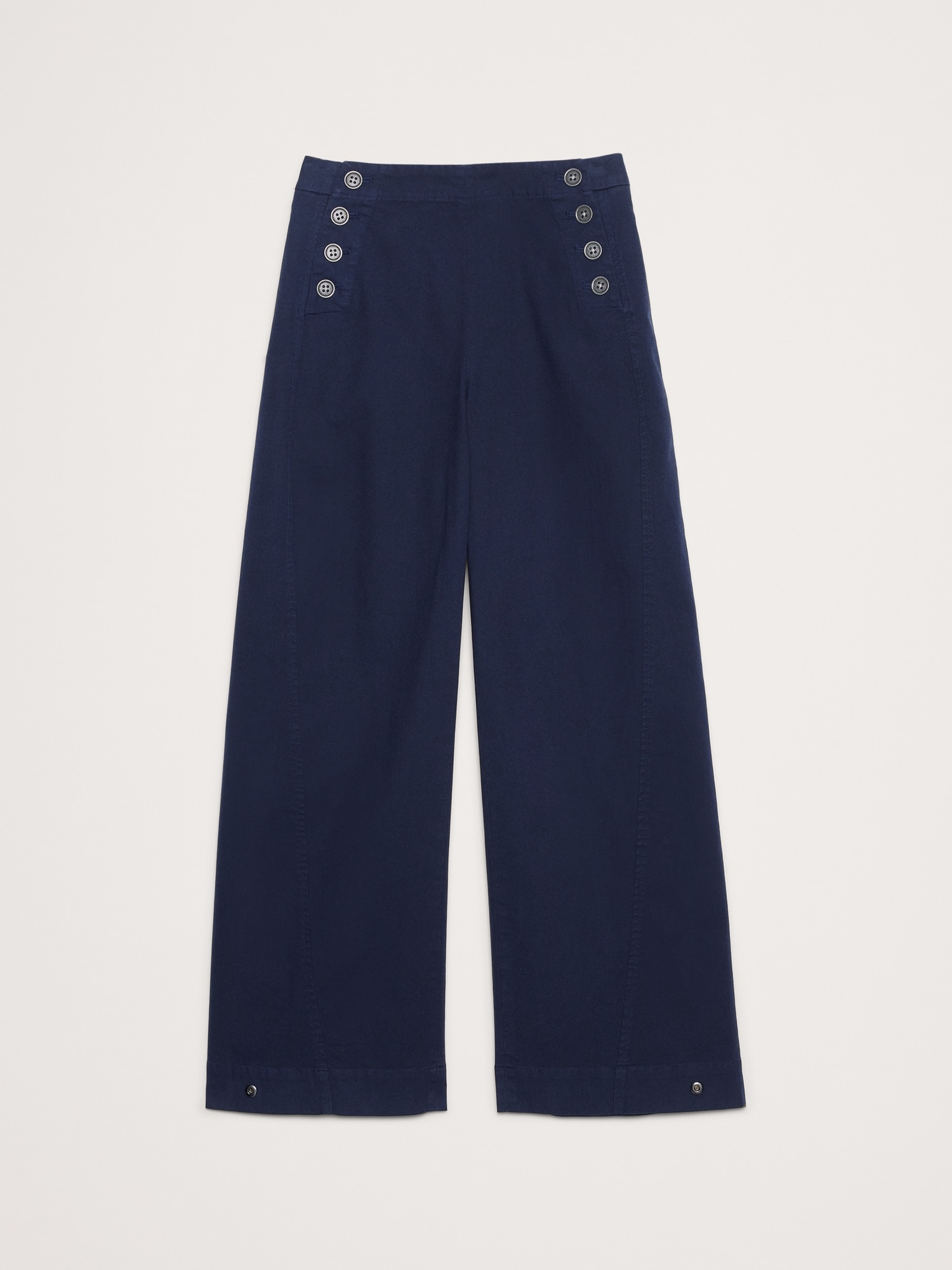 Image number 8 showing, High-Rise Stretch-Canvas Sailor Pant
