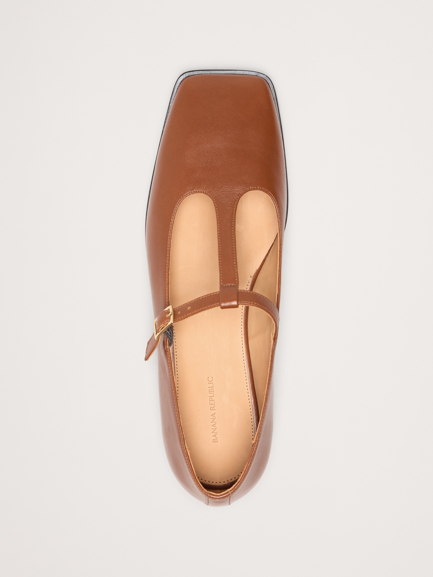 Image number 8 showing, Italian Leather Square-Toe Mary Jane Flats