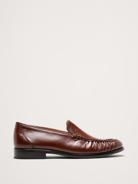 FLÂNEURS EN CUIR À BOUT MOCASSIN