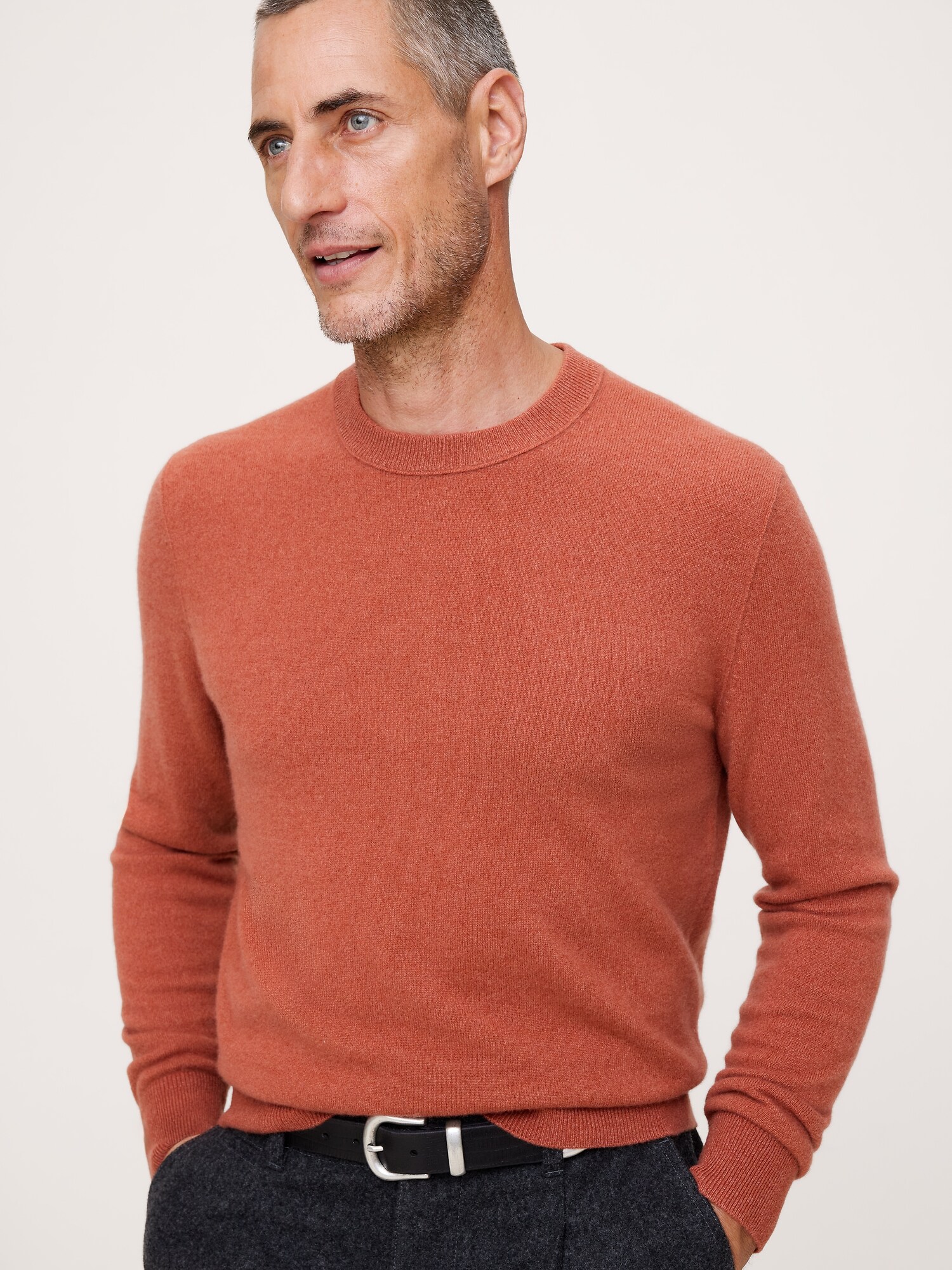 Cashmere Crew-Neck Sweater - Red Paprika