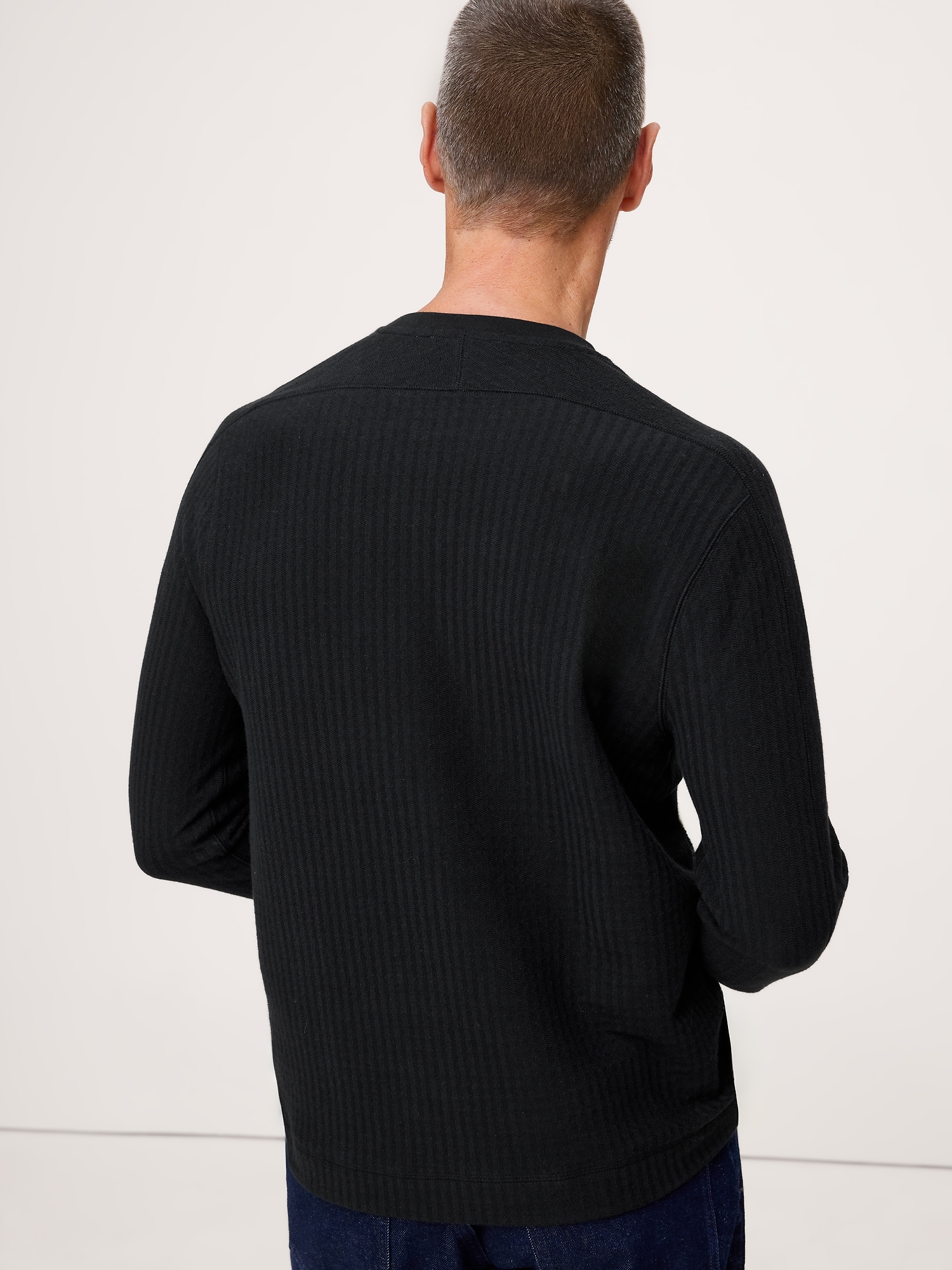 L'image numéro 2 présente T-shirt à chevrons en tricot double flammé