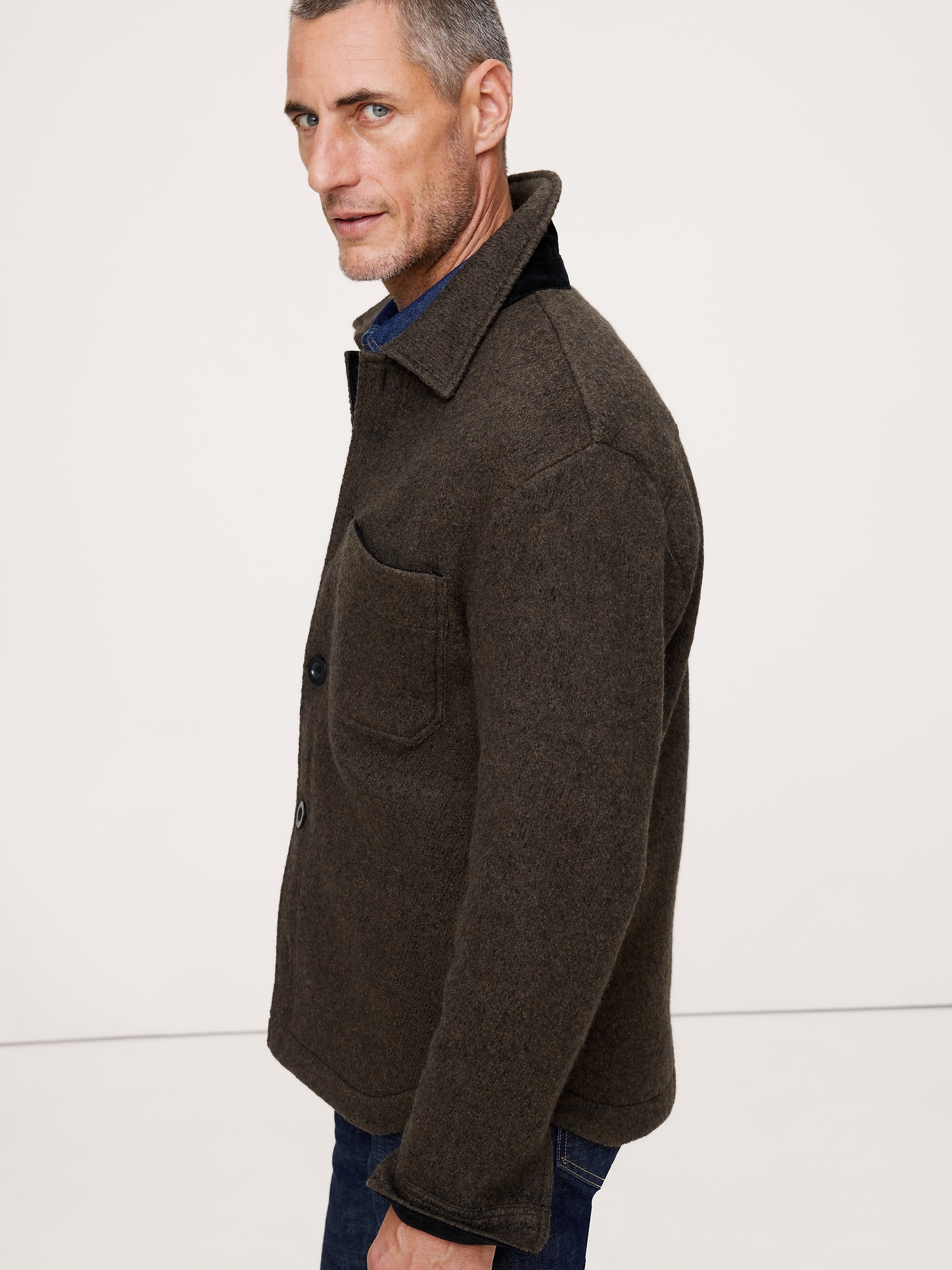 Image number 7 showing, Boiled Wool Shirt Jacket