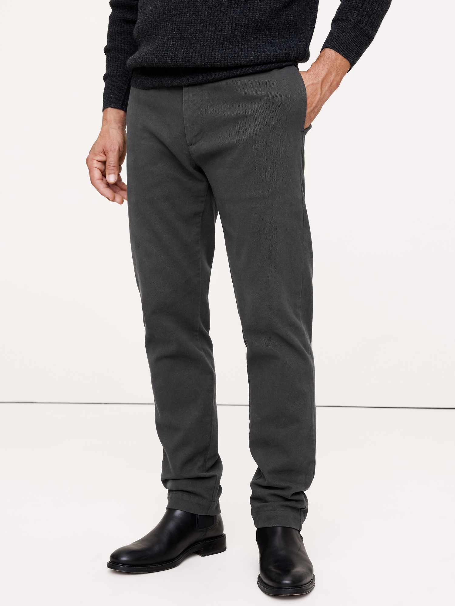 L'image numéro 3 présente Pantalon Voyageur étroit en tissu brossé