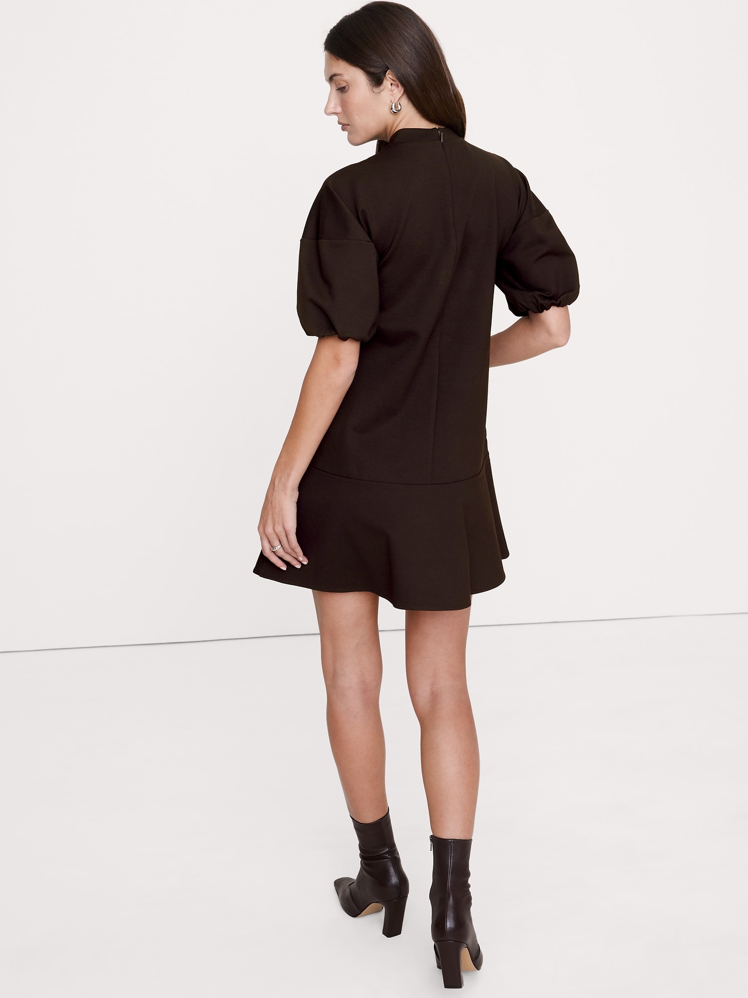 Image number 5 showing, Everywhere Ponte Puff-Sleeve Mini Dress