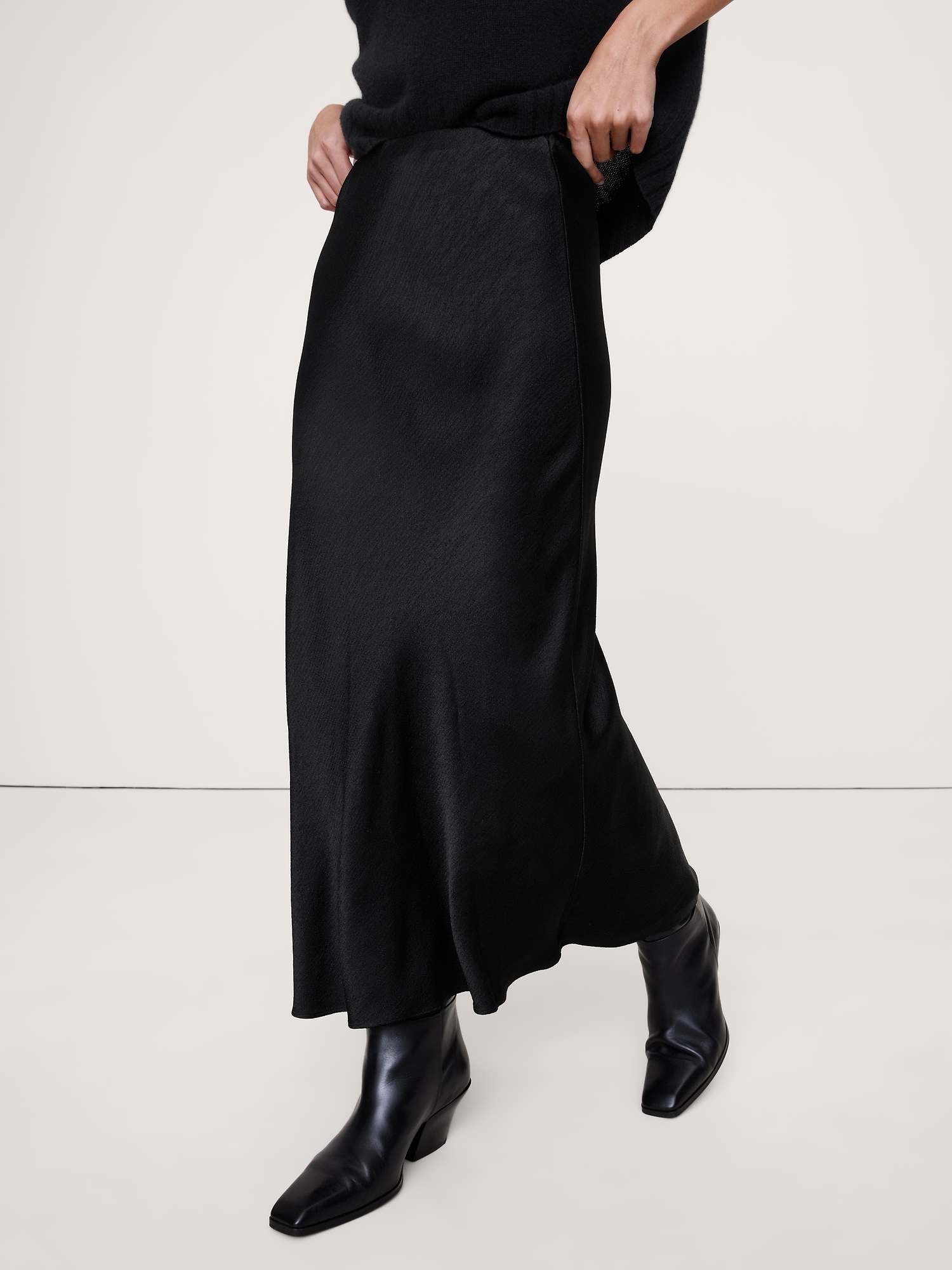 Image number 3 showing, Hammered Satin Maxi Skirt