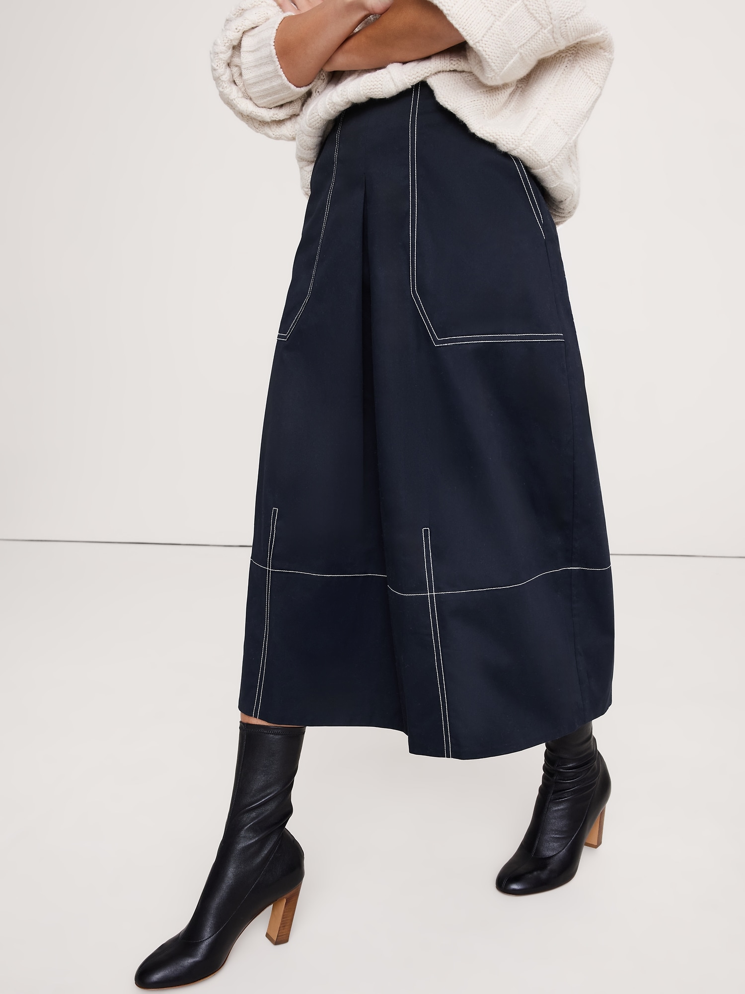 Image number 4 showing, Barrel Midi Skirt