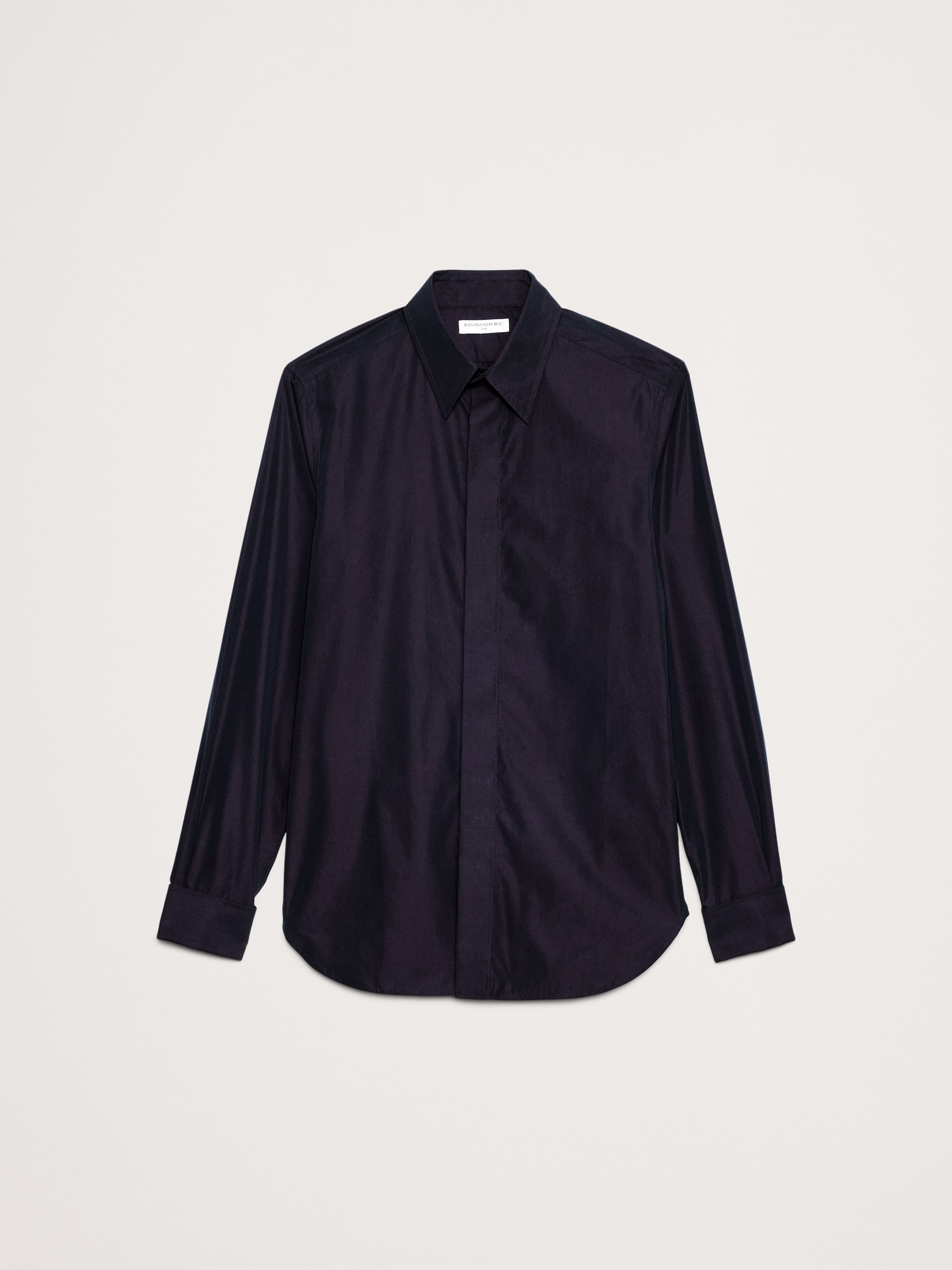Image number 4 showing, Slim-Fit Cotton Poplin Tuxedo Shirt