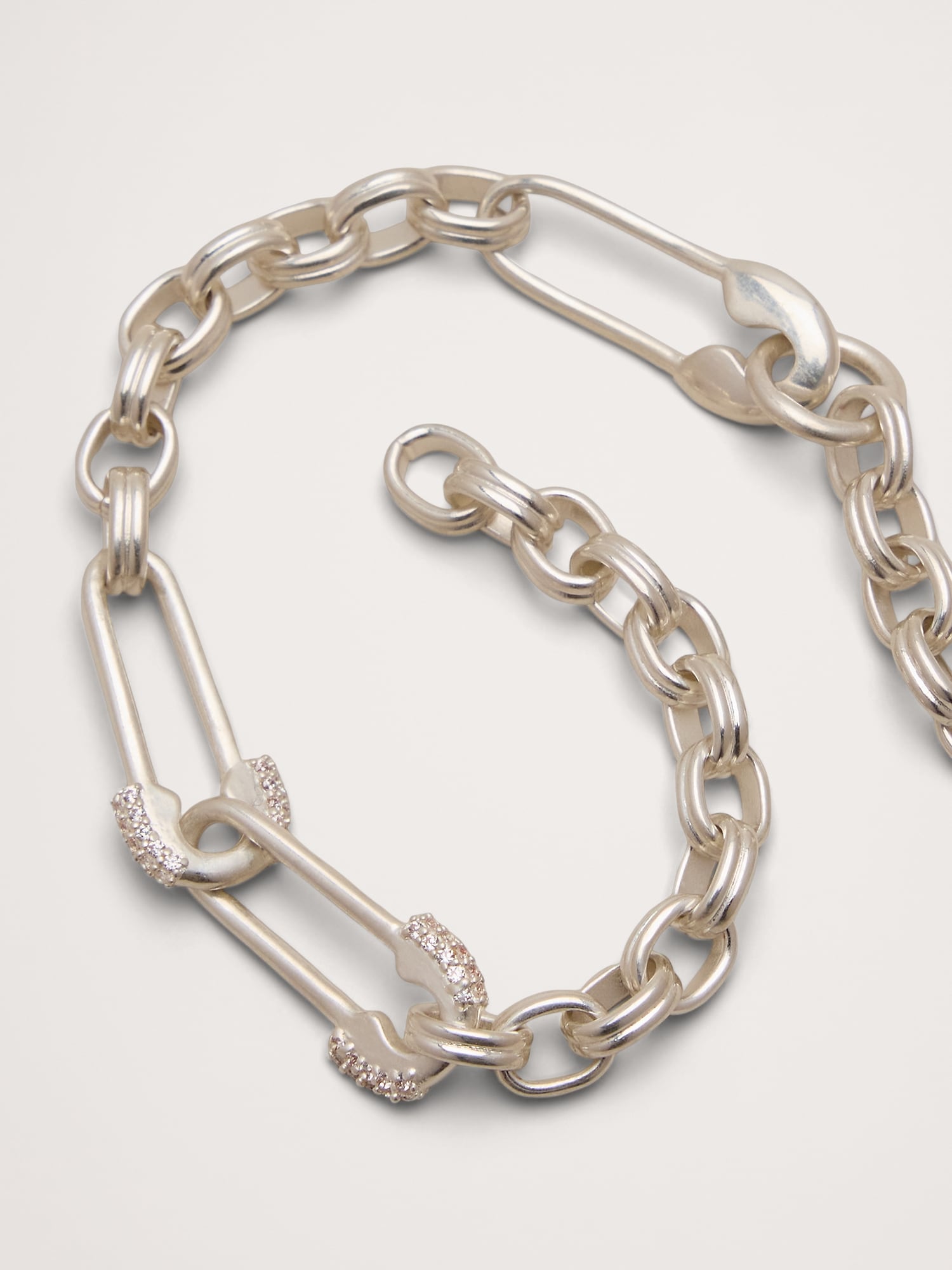 Image number 3 showing, Rhinestone Safety Pin Bracelet