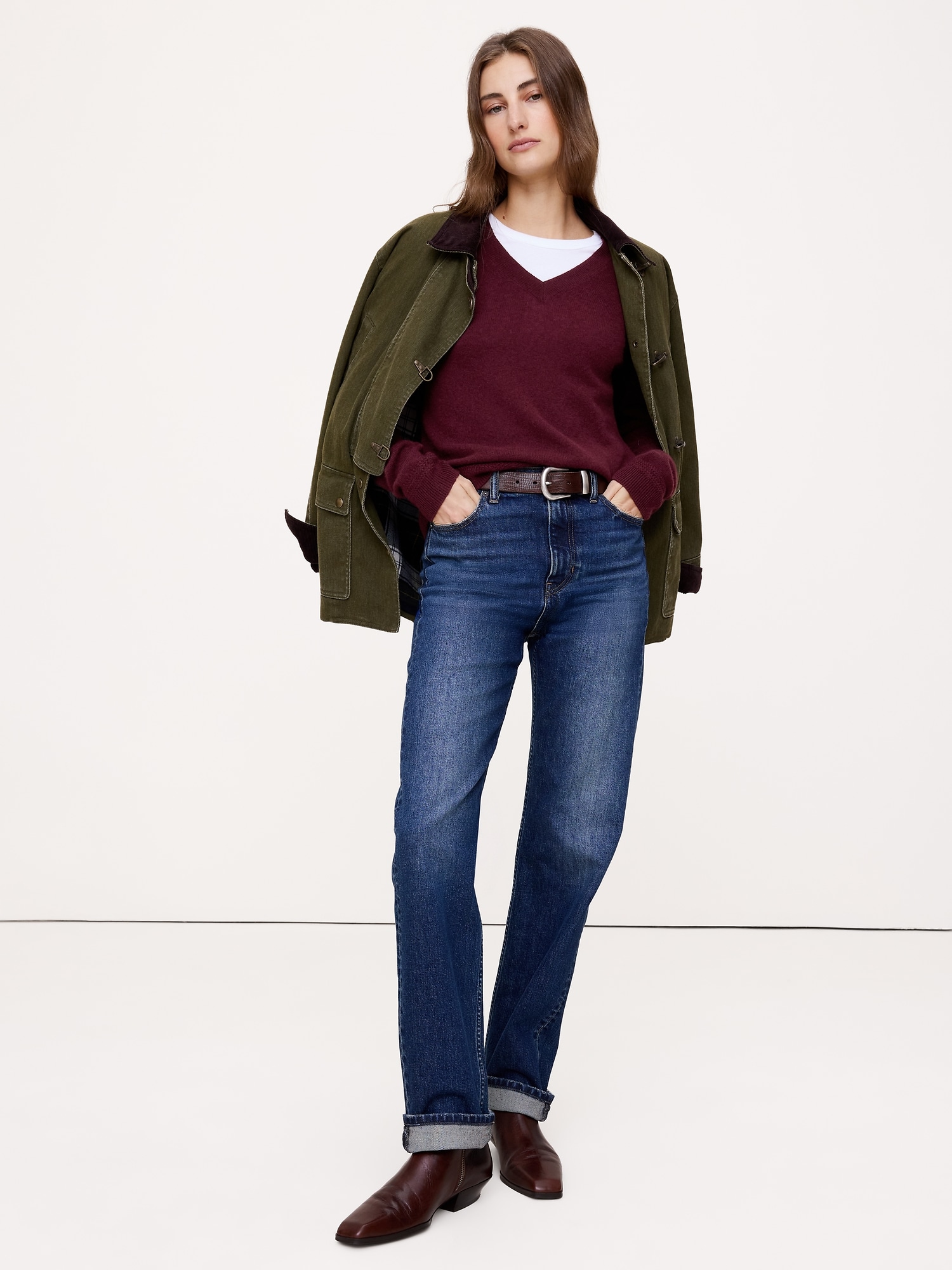 Image number 3 showing, Lightweight Cashmere V-Neck Sweater