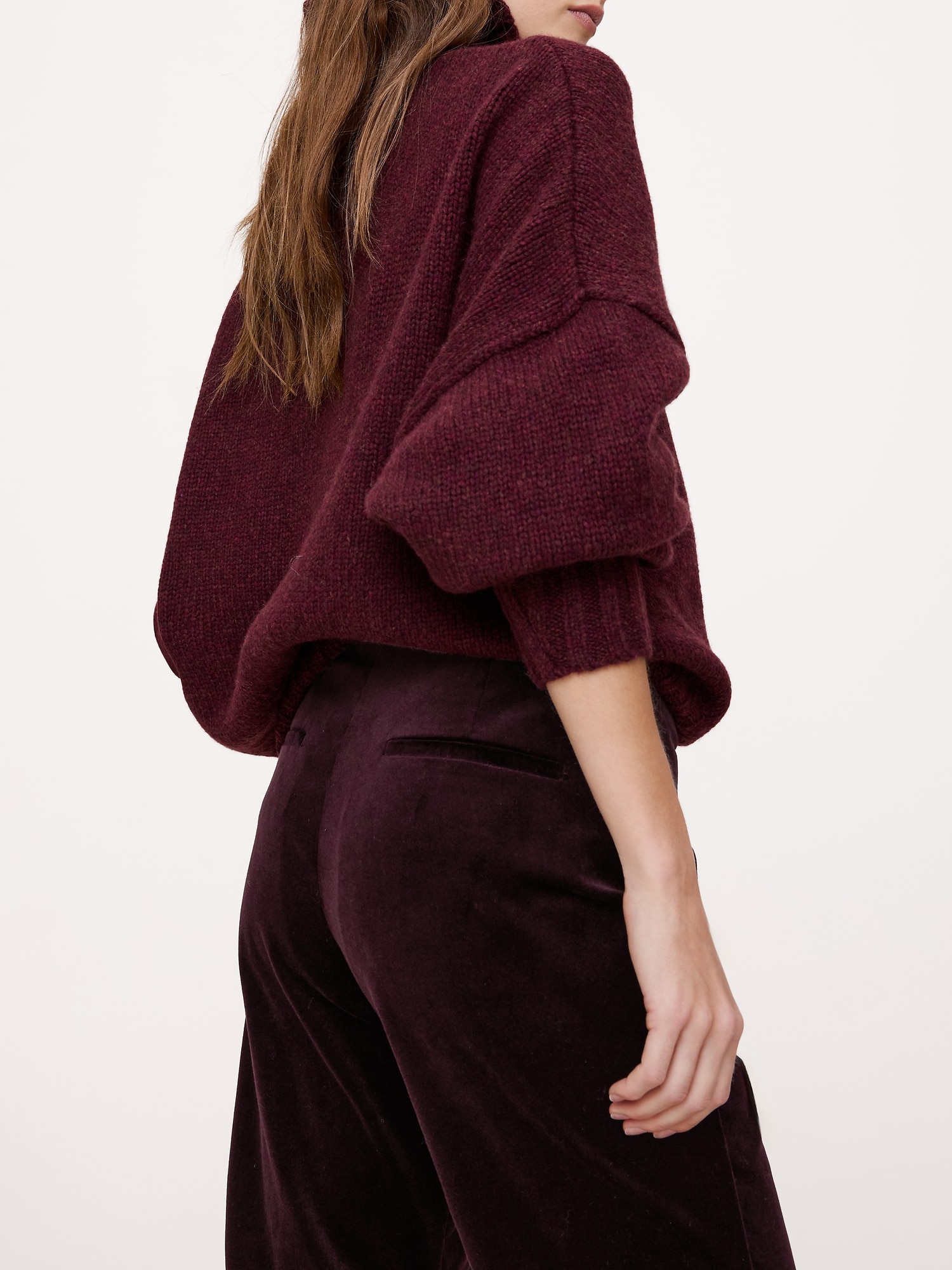 Image number 3 showing, Mid-Rise Flare Velvet Pant