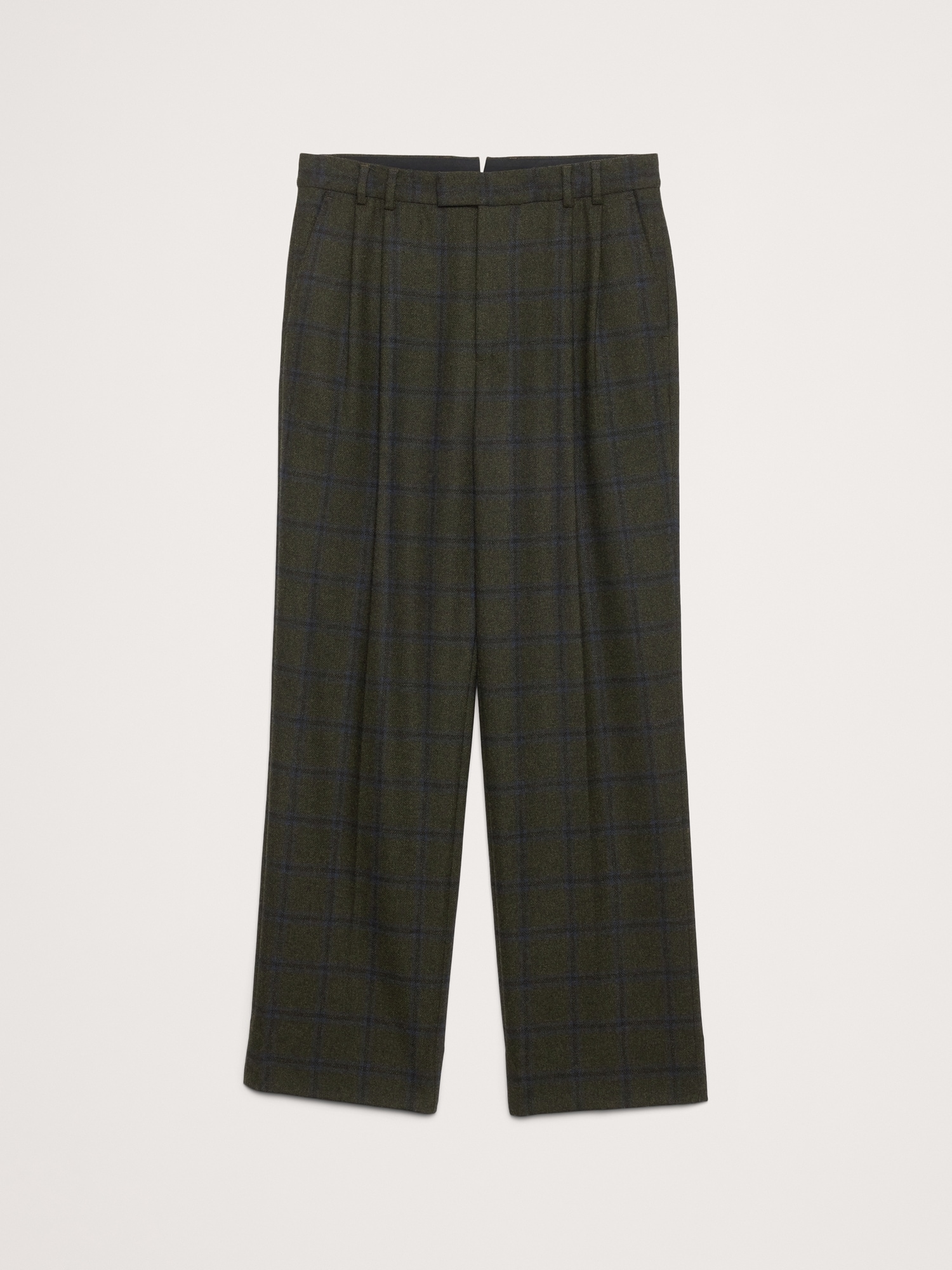 Image number 4 showing, Straight Flannel Pleated Dress Pant