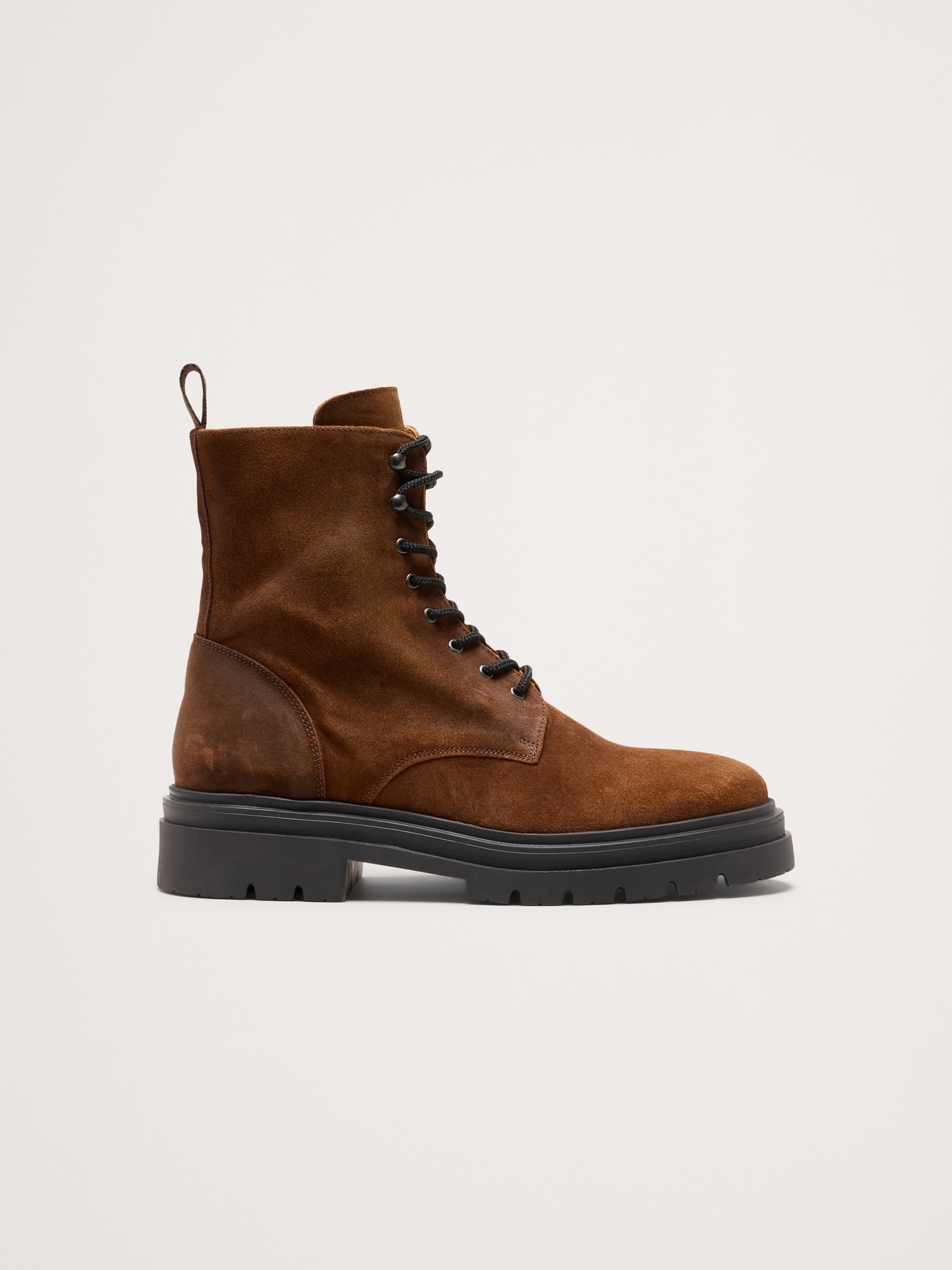 Italian Suede Combat Boot
