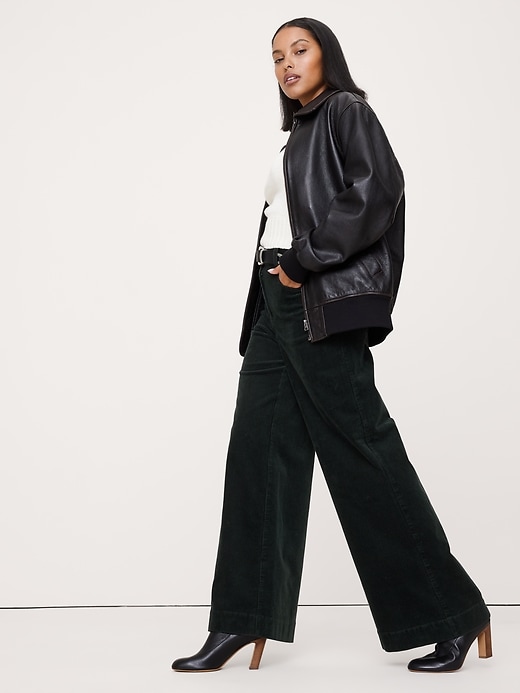 Image number 7 showing, Ultra-High Rise Wide-Leg Corduroy Pant