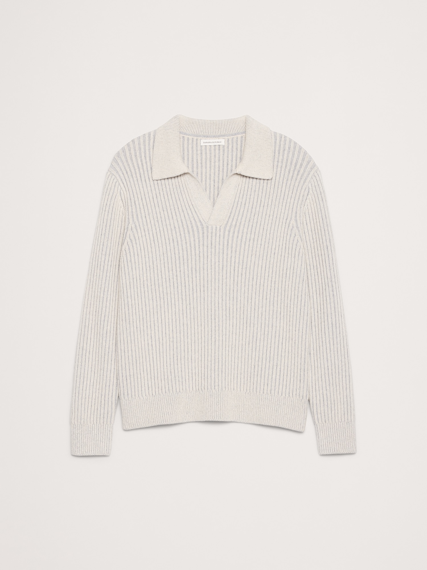 Image number 4 showing, Merino-Cotton Ribbed Sweater Polo