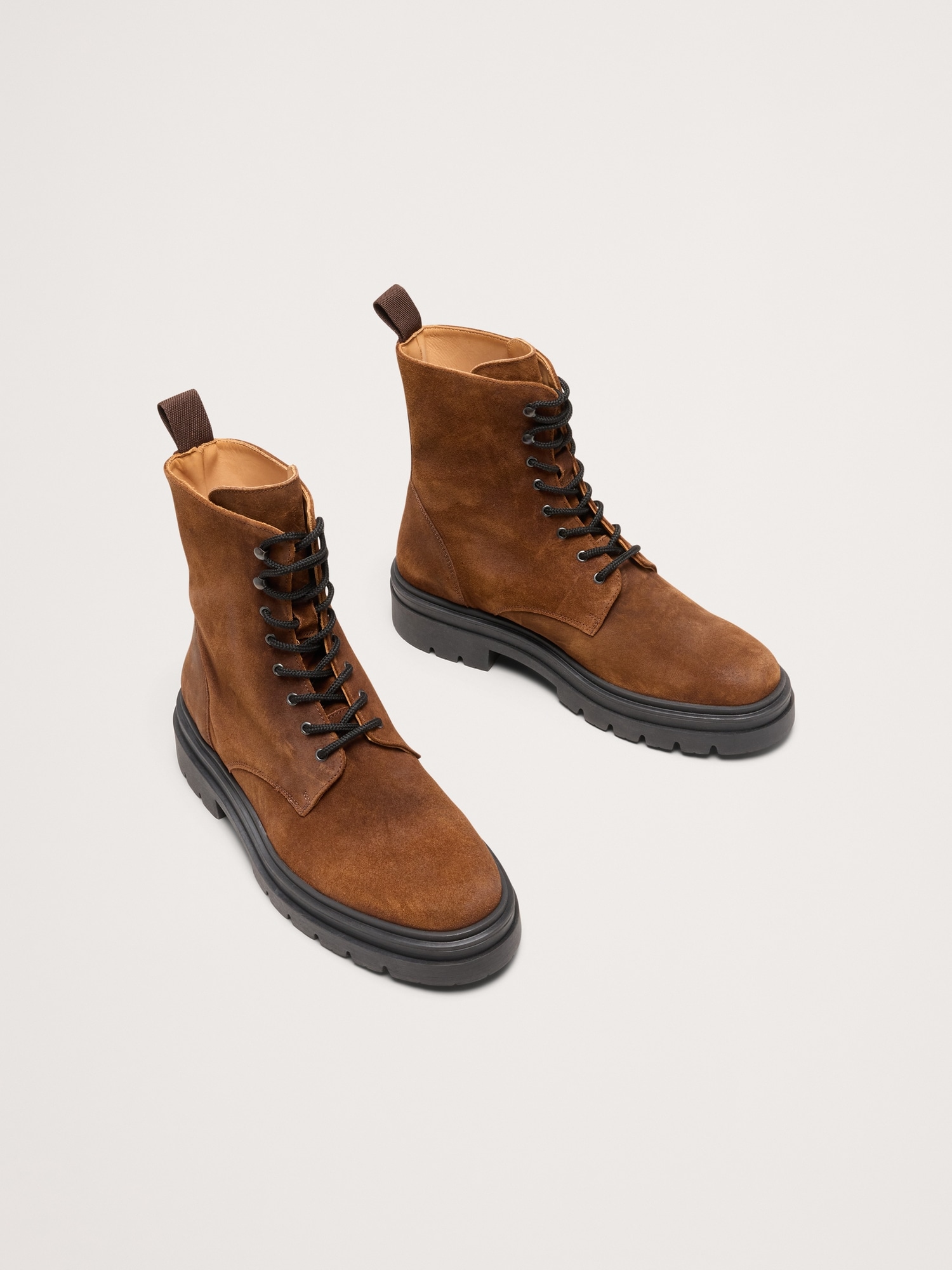 Image number 2 showing, Italian Suede Combat Boot